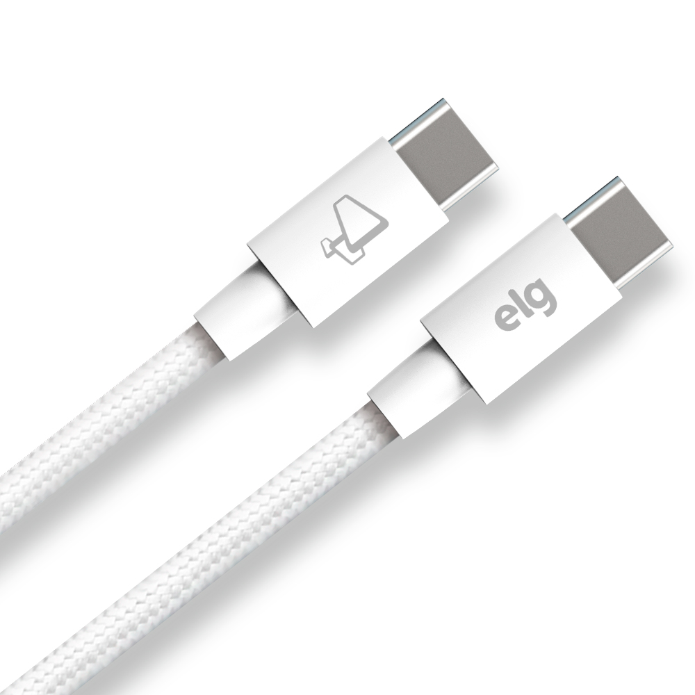 TC60 CABO USB TIPO-C P/ TIPO-C  60W  BRANCO 1 METRO.