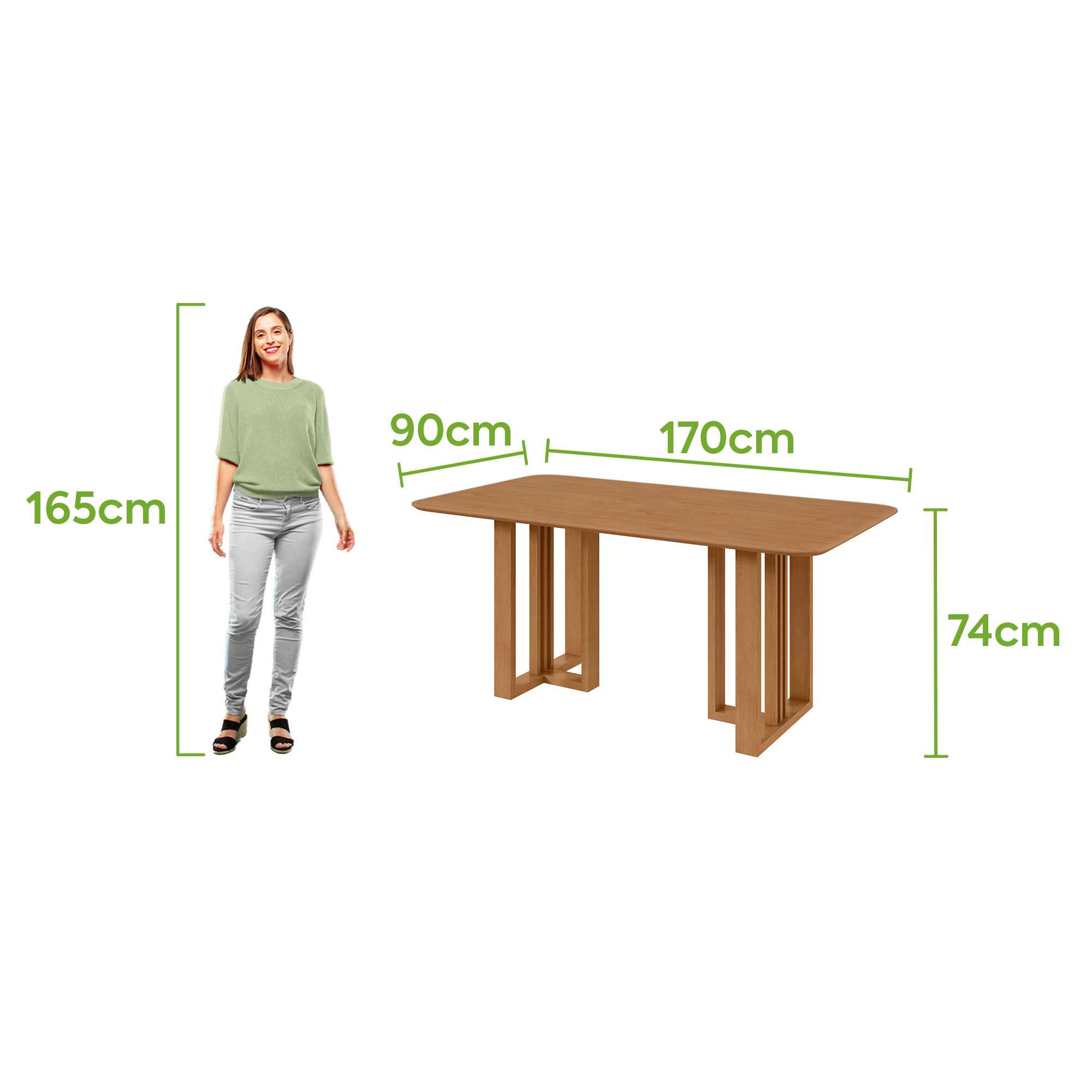 MESA 1,7 TESSERA — AMENDOA CLEAN · NO GLASS TAMPO 1,70
