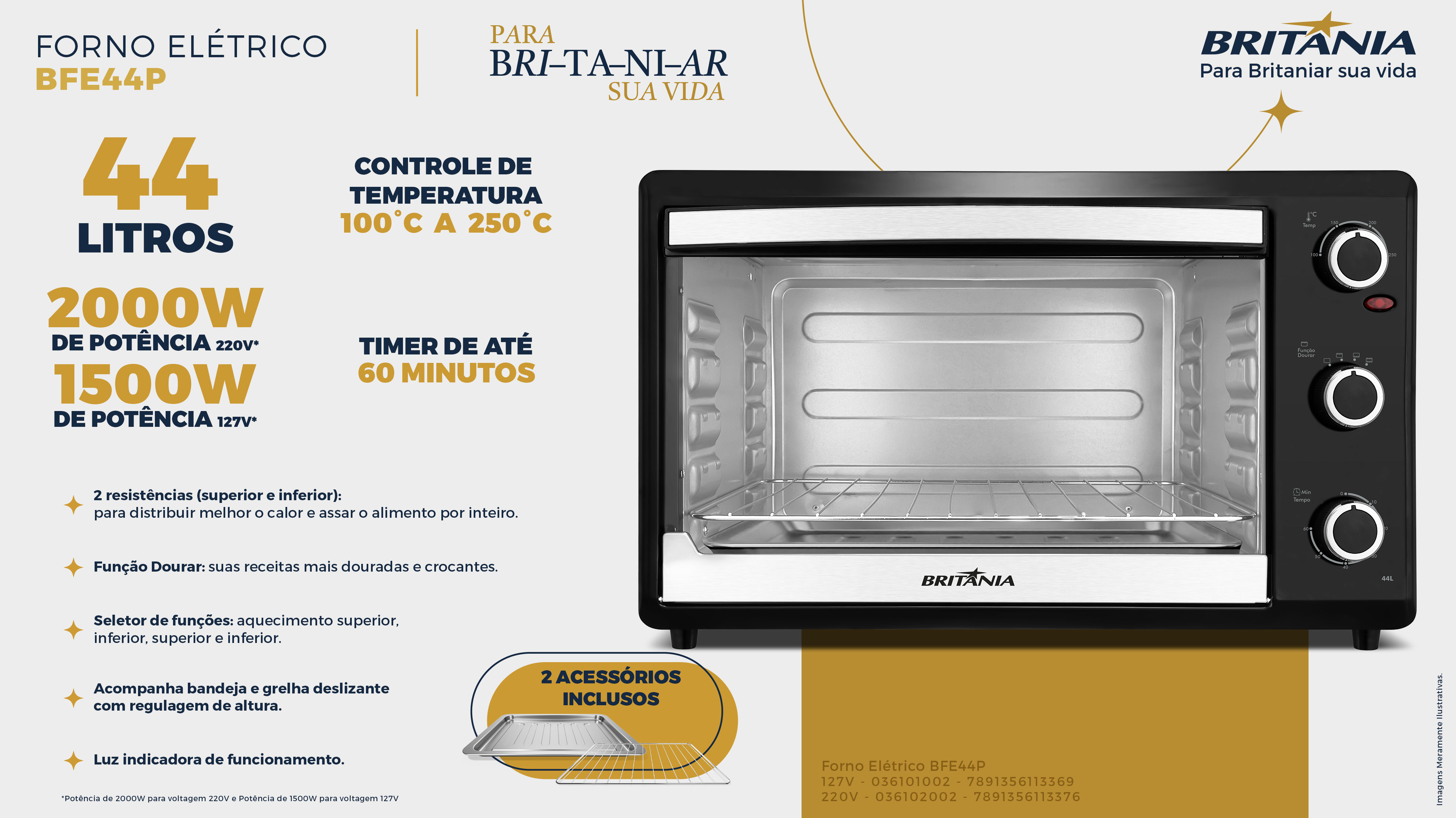 FORNO ELETRICO BFE44P 127V