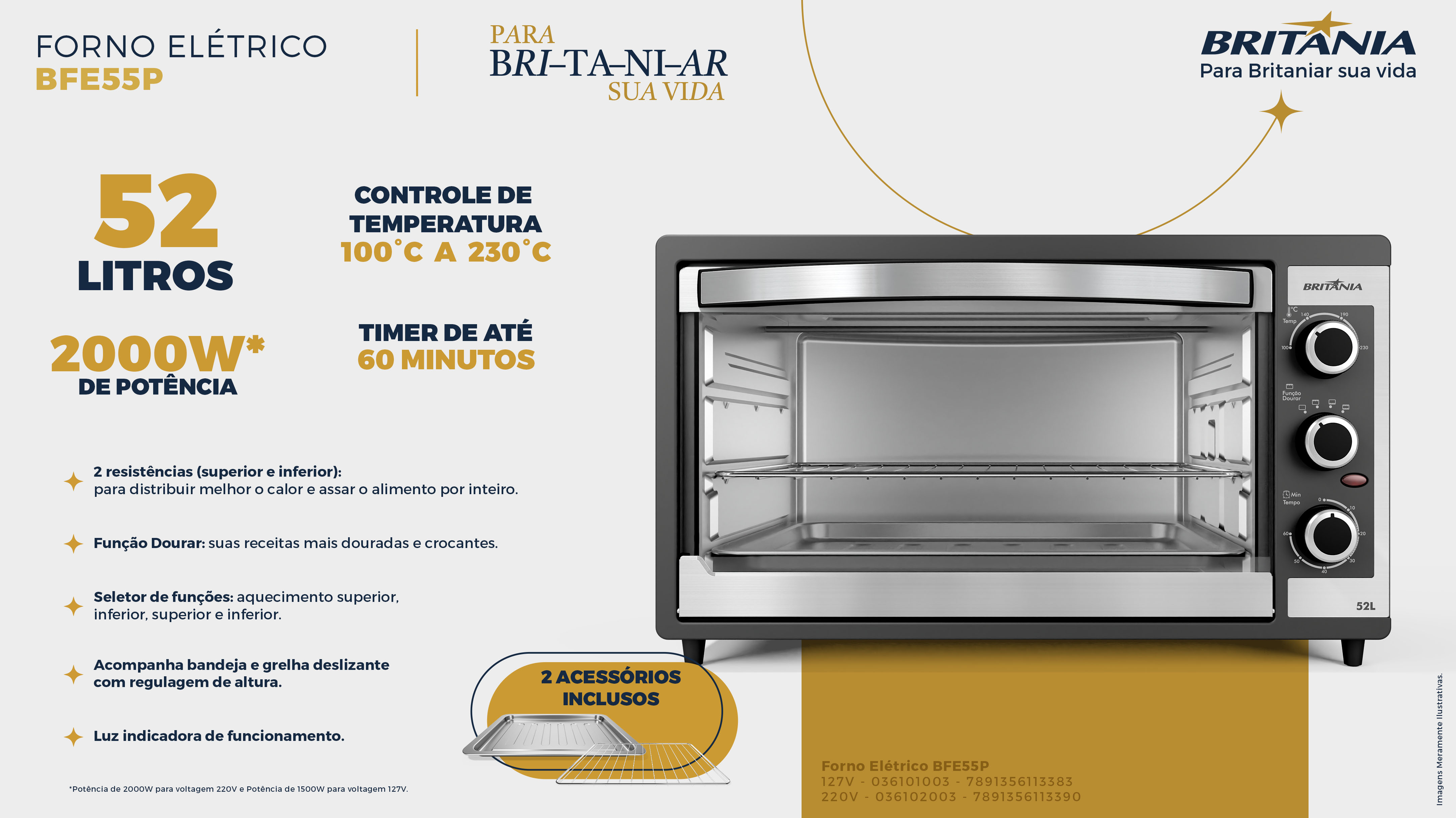 FORNO ELETRICO BFE55P 127V