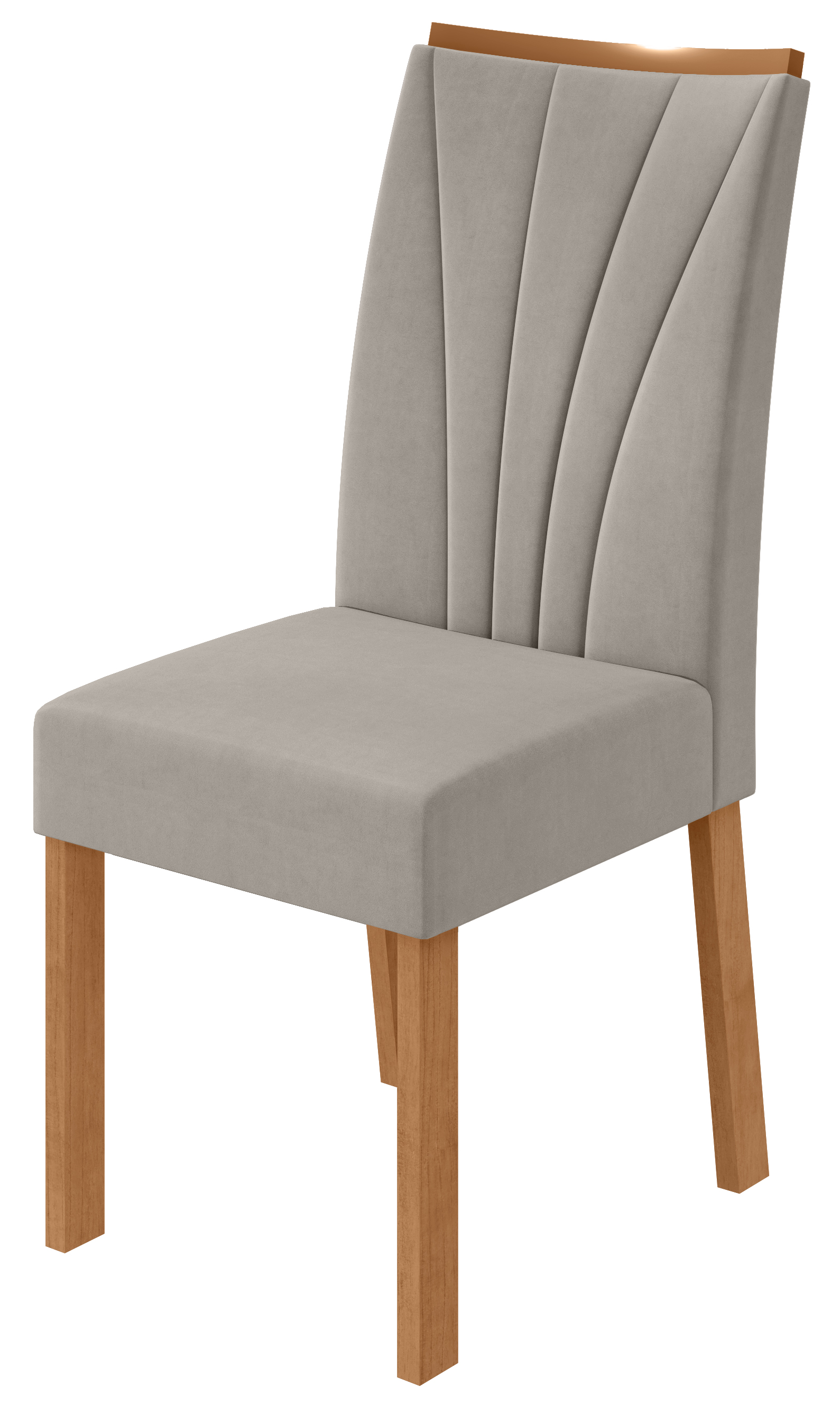 CADEIRA APOGEU 2025 C/4      AMENDOA CLEAN#VELUDO LISO CAPUCCINO