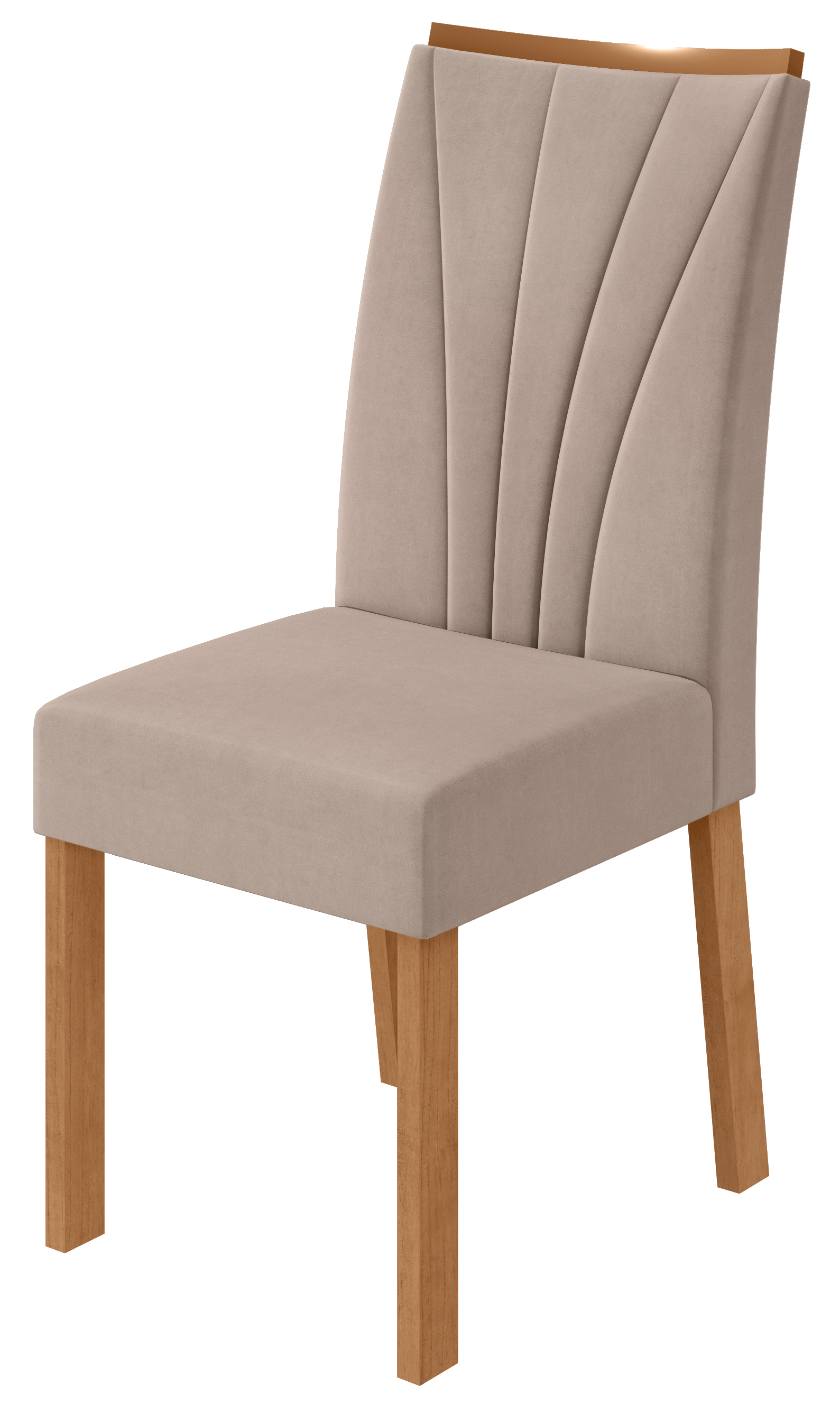 CADEIRA APOGEU 2025 C/6      AMENDOA CLEAN#VELUDO NATURALE CREME