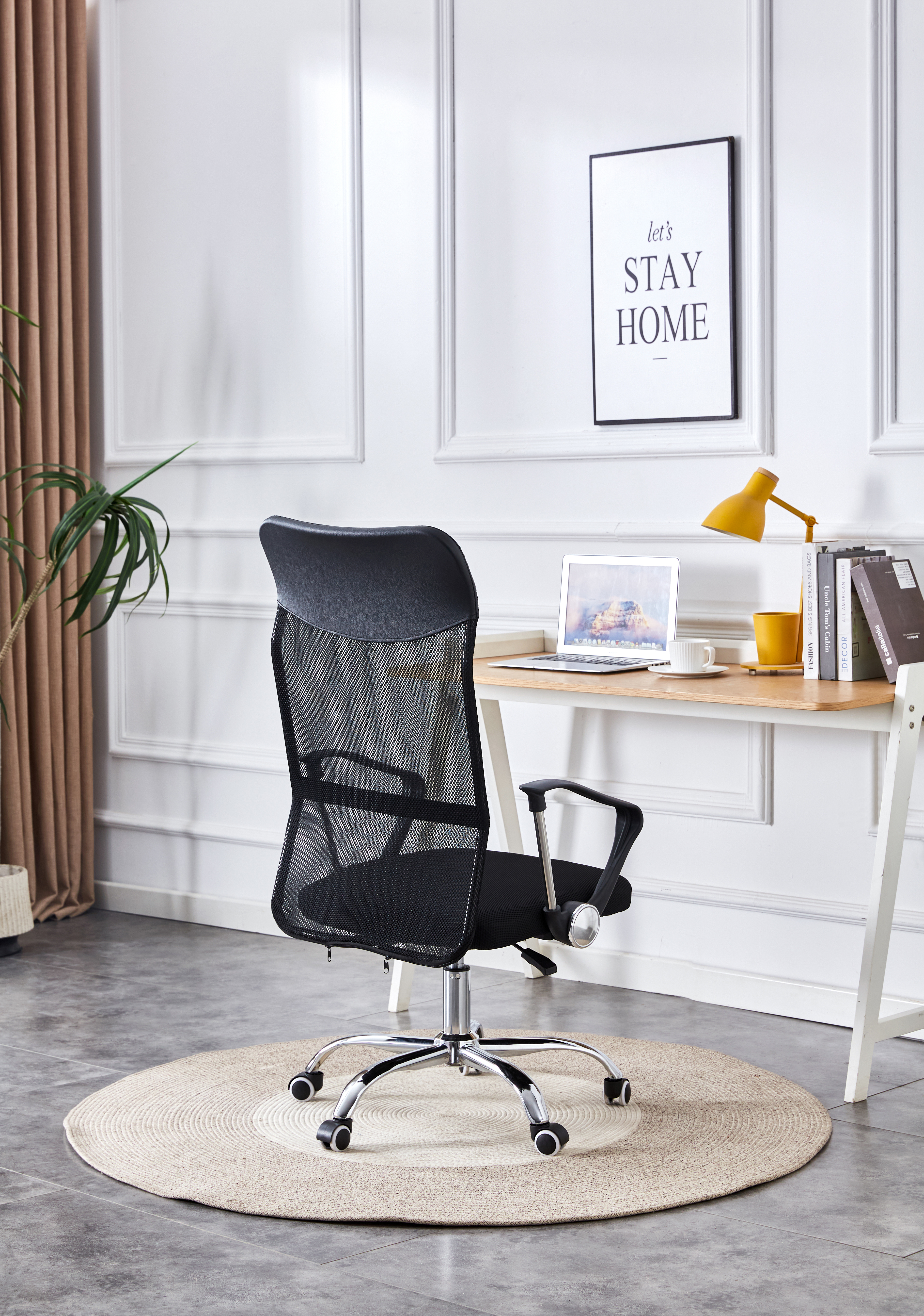 CADEIRA SIRIUS GIRATORIA OFFICE EXECUTIVE EM MALHA PRETA