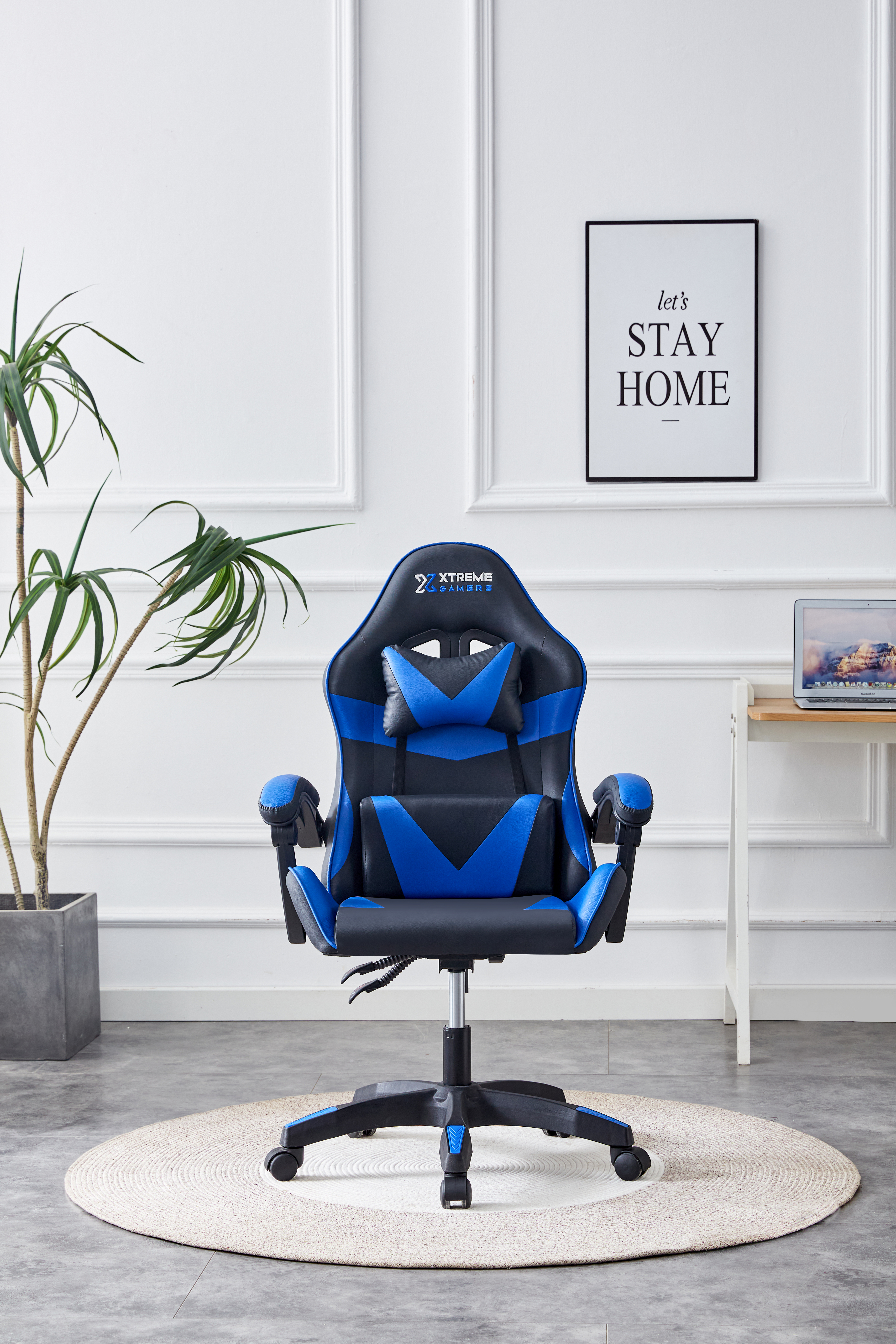 CADEIRA XTREME GAMERS CINESIS PRETA E AZUL