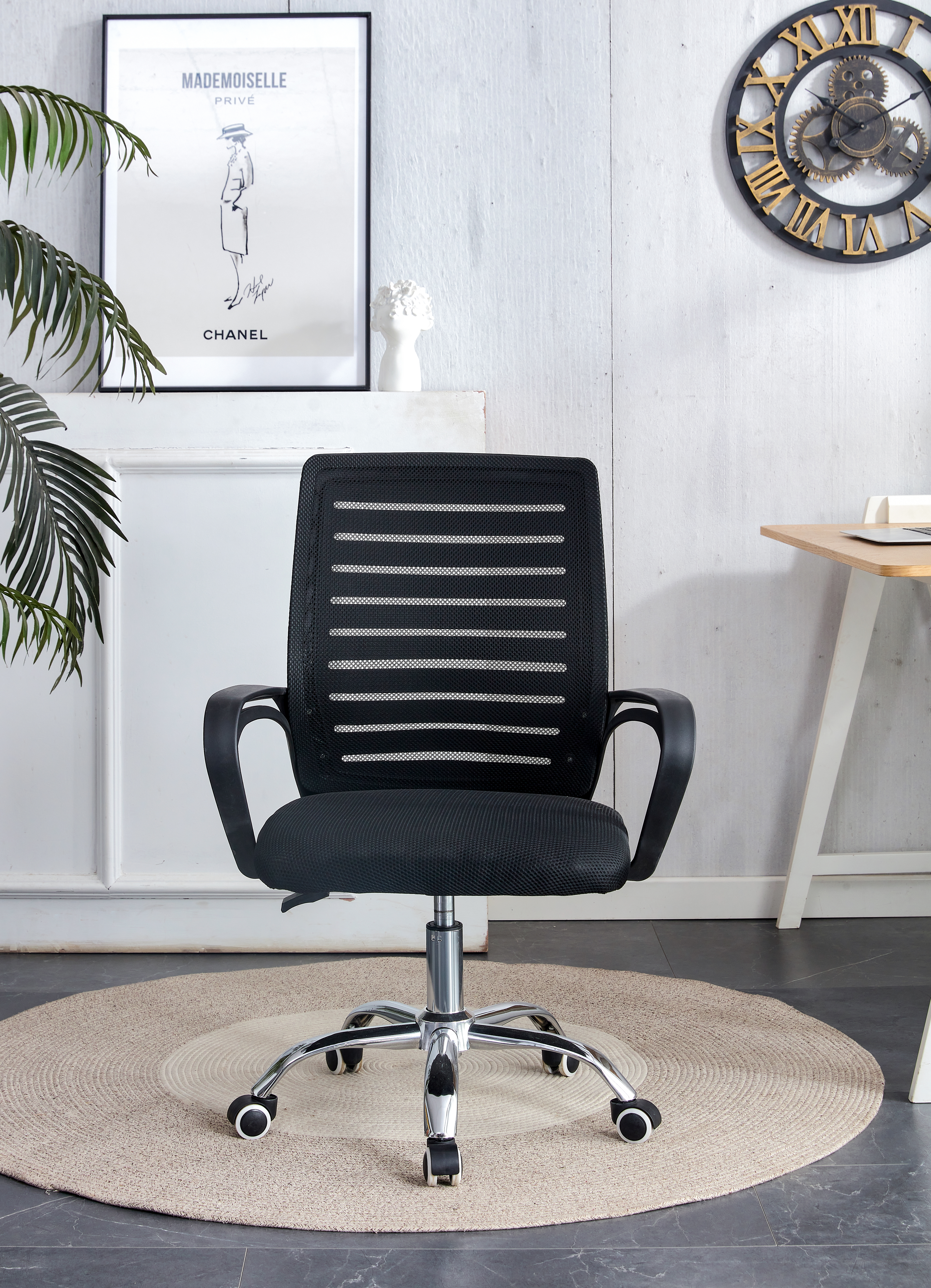 CADEIRA ZEBRADA OFFICE PRETA