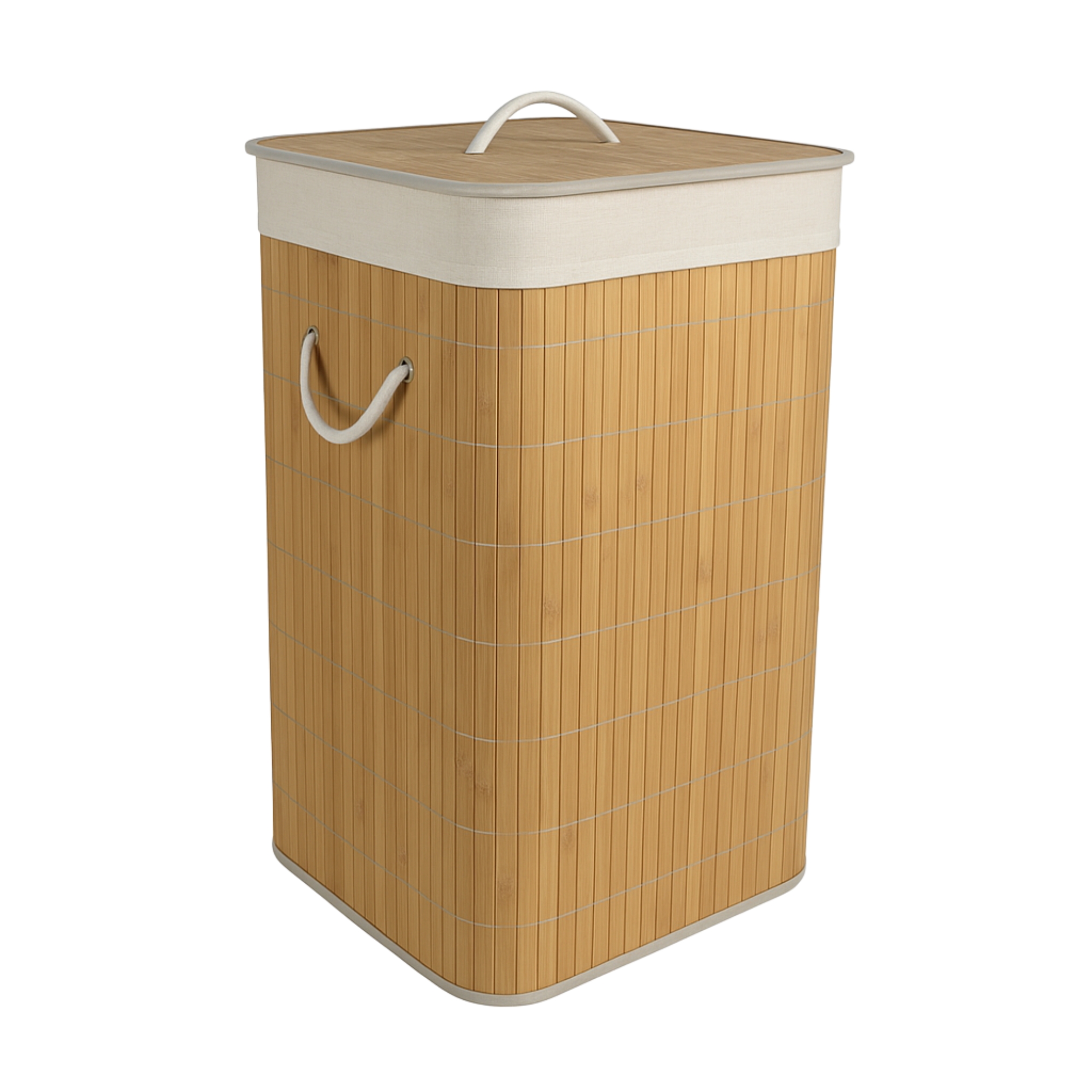 CESTO PARA LAVANDERIA DE BAMBU NATURAL