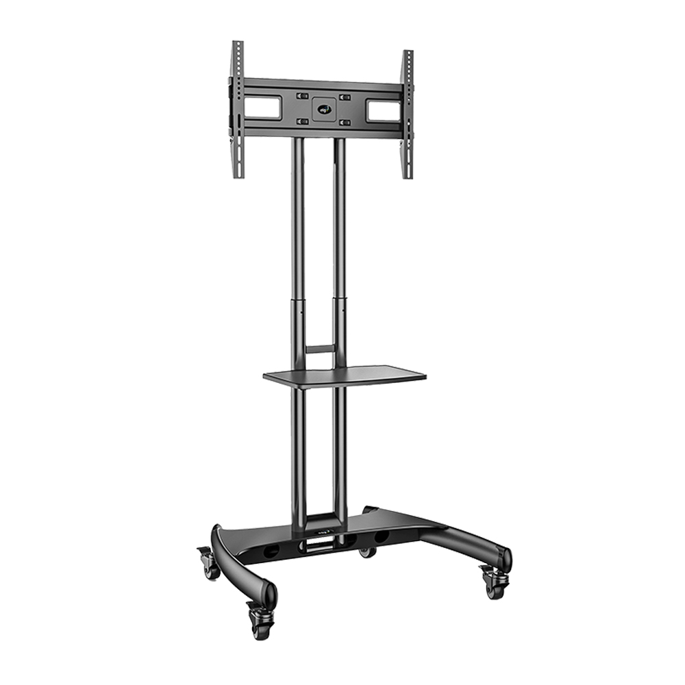 SUPORTE PEDESTAL COM RODIZIOS E ALTURA REGULAVEL DE 1120 A 1520MM PARA TVS DE A PARTIR DE 32" PRETO -  A06V6_PRO