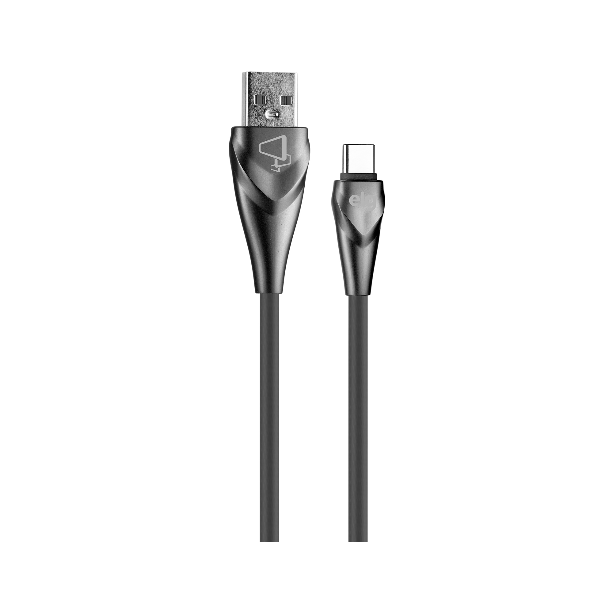 CABO USB TIPO-C - CONECTORES EM ALUMINIO - 1 METRO - CINZA - ALCGY