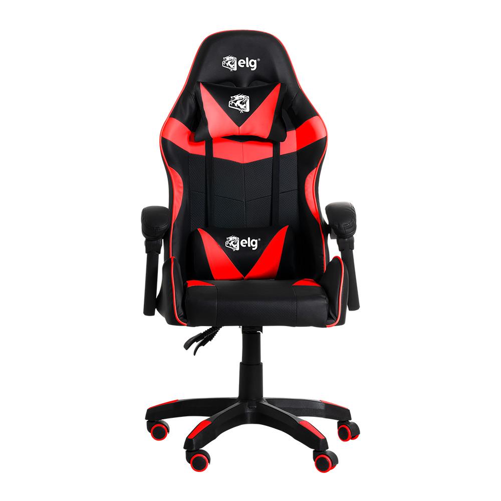 CADEIRA GAMER DRAKON COM AJUSTE DE ALTURA ENCOSTO RECLINAVEL BRAÇOS ARTICULADOS COR: PRETO E VERMELHO