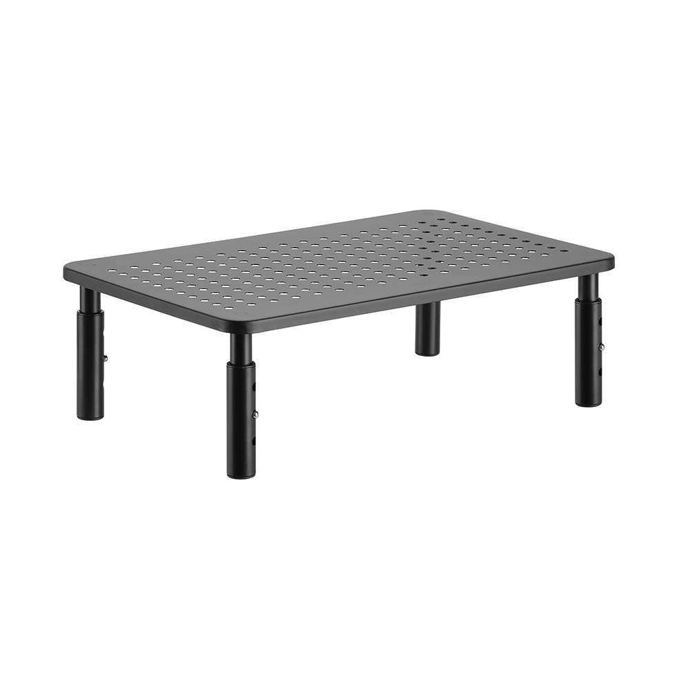 SUPORTE ORGANIZADOR DE MESA PARA MONITOR - NOTEBOOK - C/ AJUSTE DE ALTURA - PRETO - DSK01 - ELG