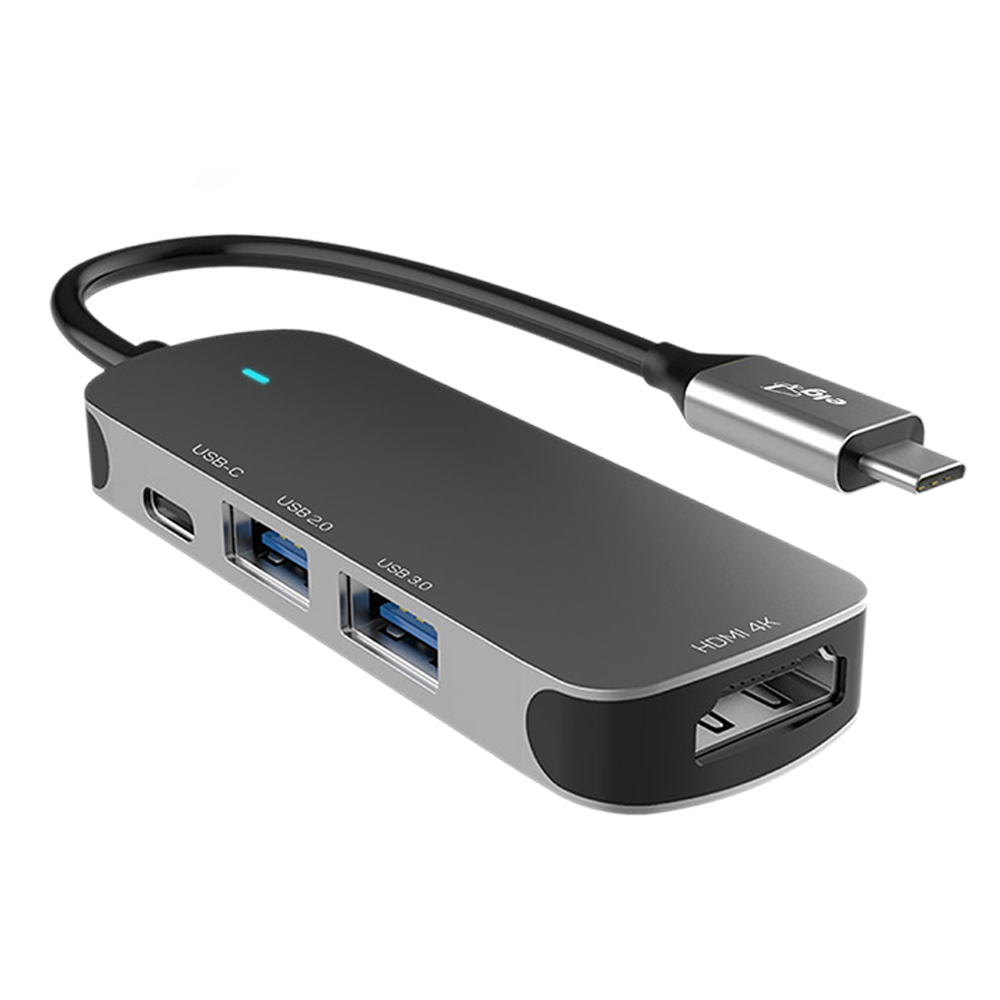 HUB41HD - ADAPTADOR HUB USB 4 EM 1 - ENTRADA TIPO-C PARA 2 PORTAS USB-A + 1 PORTA TIPO-C + 1 PORTA HDMI