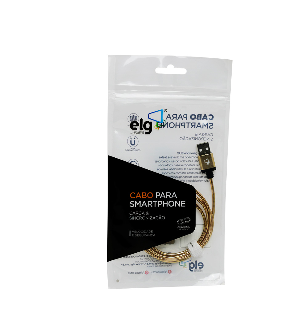 CABO USB TIPO-C EM INOX PARA RECARGA E SINCRONIZACAO 1M - INXC10GD