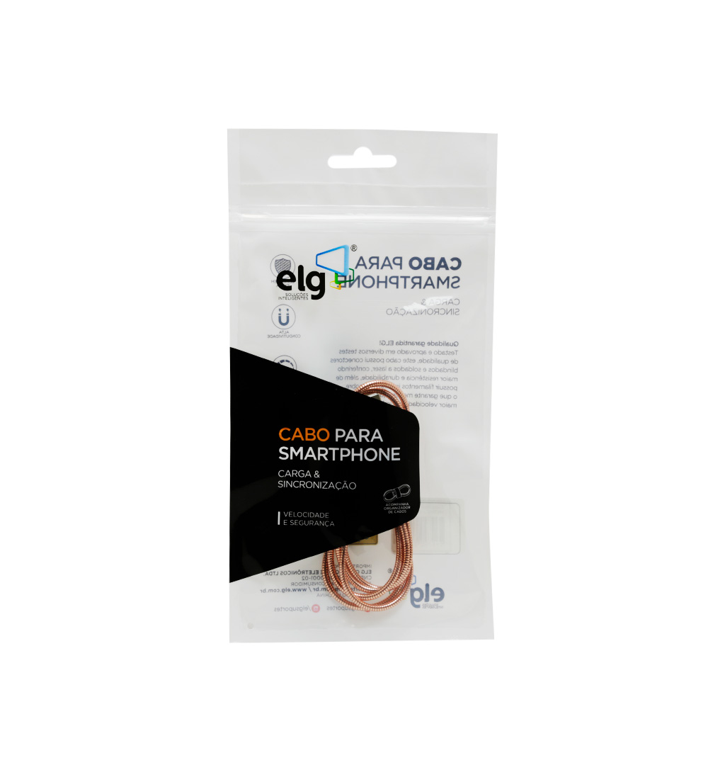 CABO USB TIPO-C EM INOX PARA RECARGA E SINCRONIZACAO 1M - INXC10RG