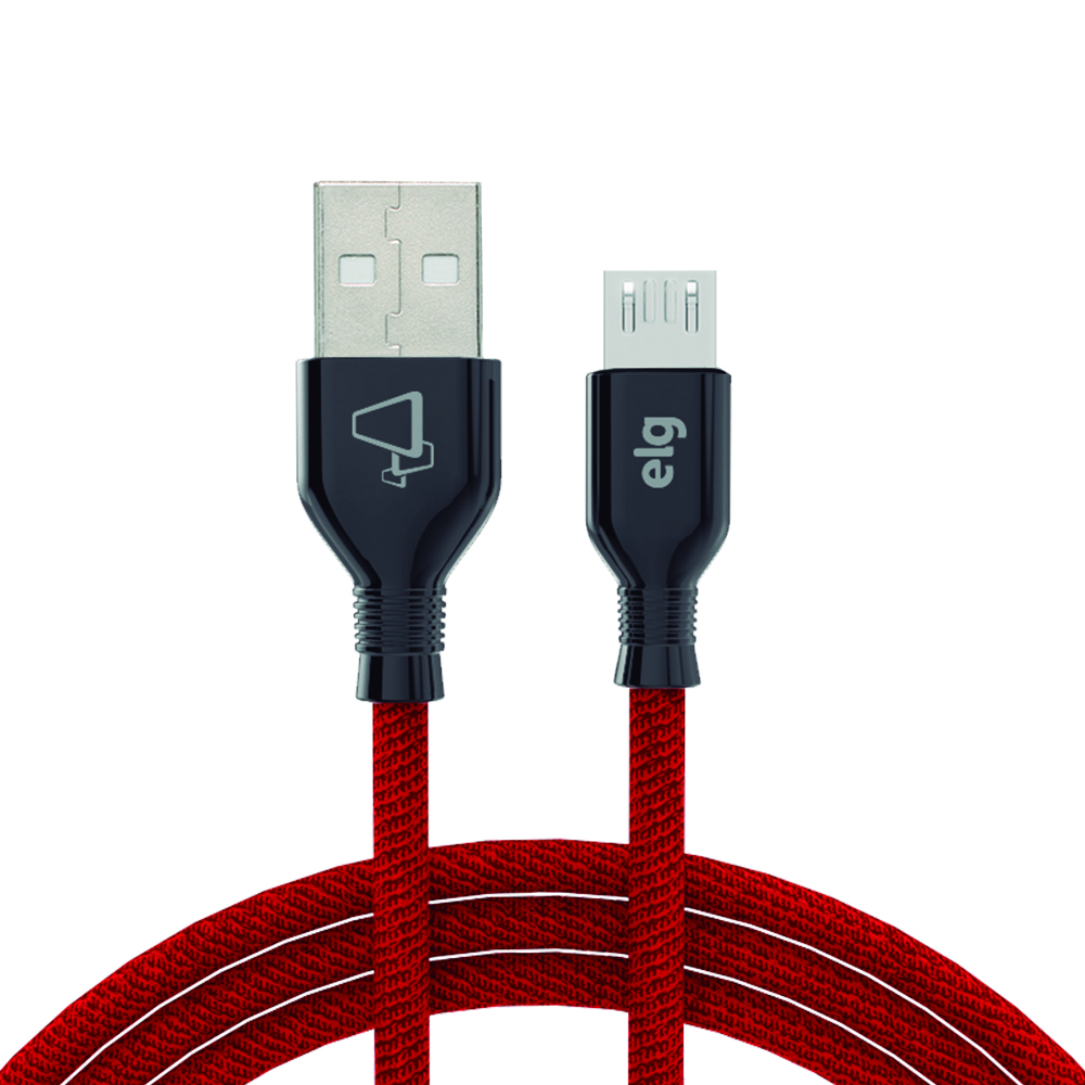 CABO MICRO USB BRAIDED RED - RECARGA E SINCRONIZACAO - 1 METRO - M510BRD