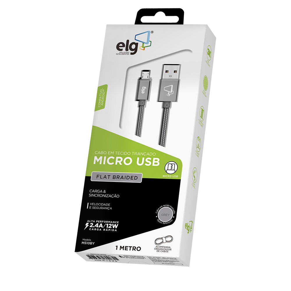 CABO MICRO USB 1M PARA RECARGA E SINCRONIZACAO - M510BY
