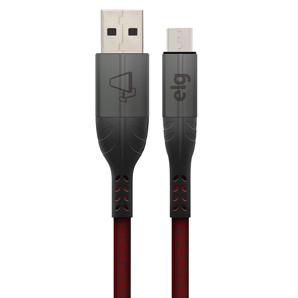 CABO MICRO USB CANVAS DUO COLORS - RECARGA/SINCRONIZACAO - 1 METRO - VERMELHO/PRETO - M510RD