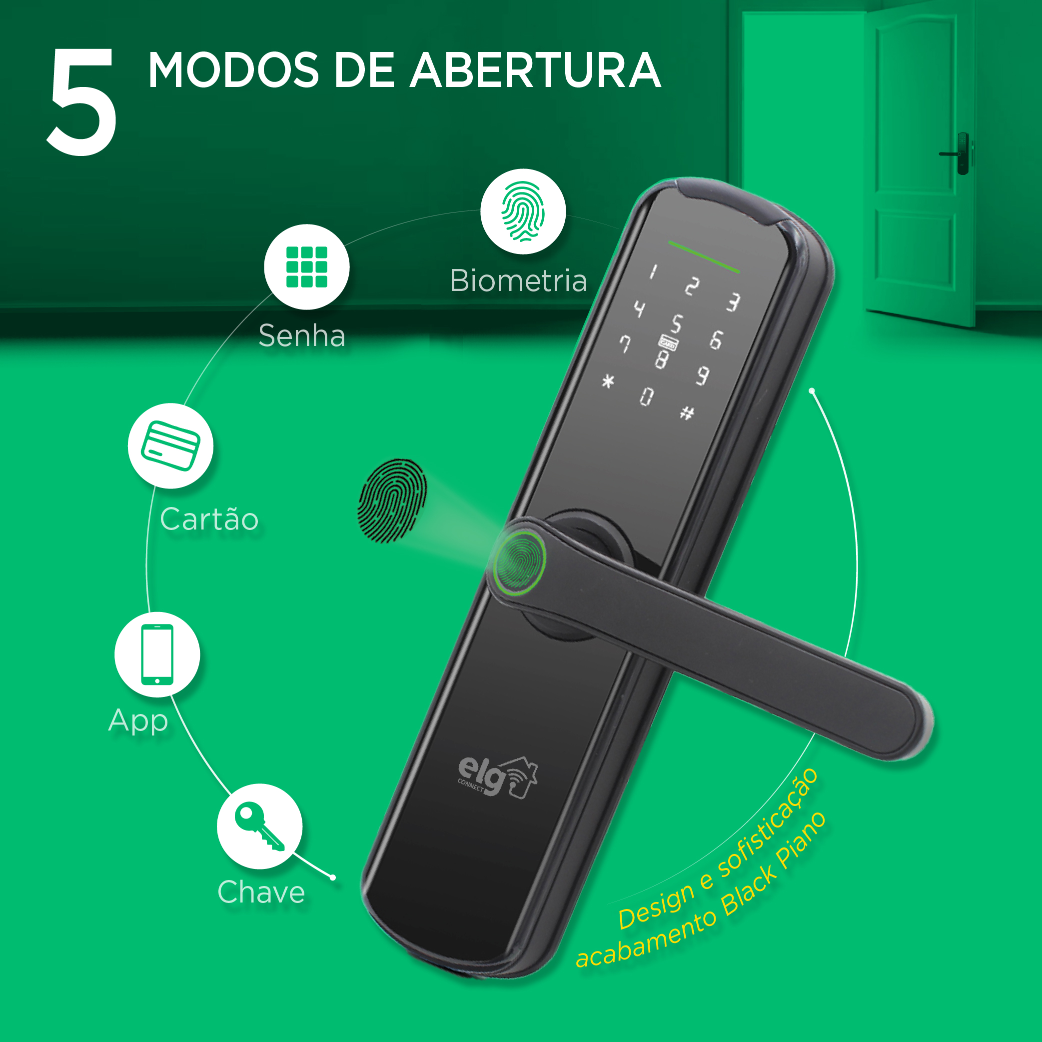 FECHADURA BIOMÉTRICA INTELIGENTE WI-FI - SHFB700