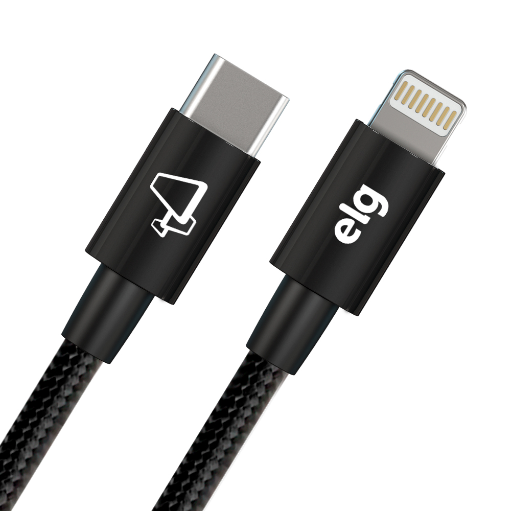 CABO USB TIPO-C PARA LIGHTNING DE RECARGA E SINCRONIZACAO - PRETO - TCL10B