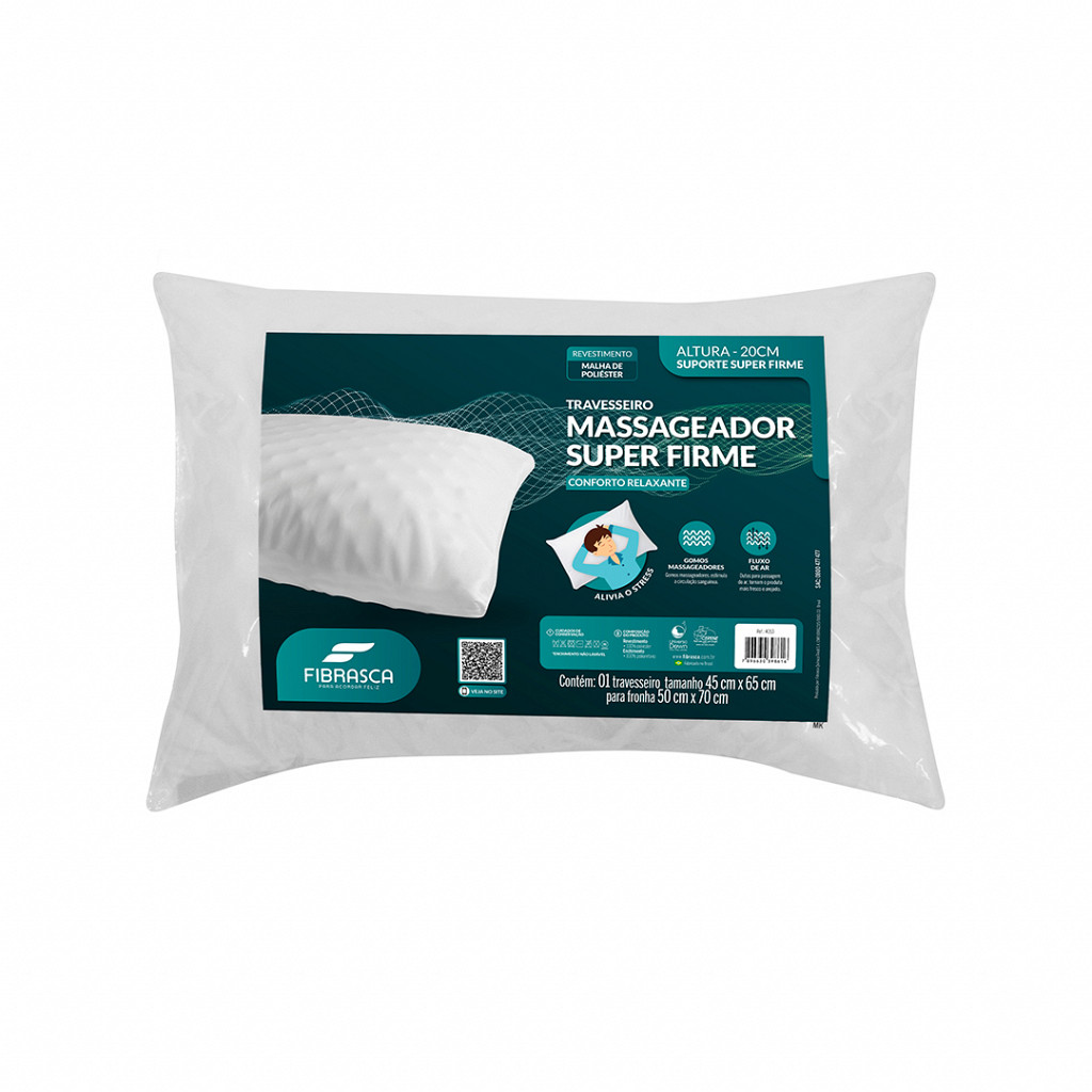 TRAVESSEIRO MASSAGEADOR SUPER FIRME 45 X 65
