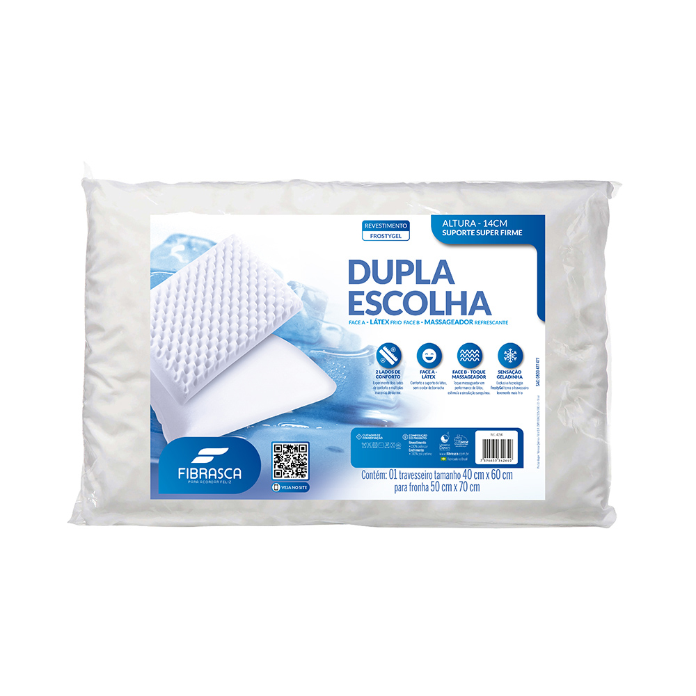 TRAVESSEIRO DUPLA ESCOLHA 40X60X14