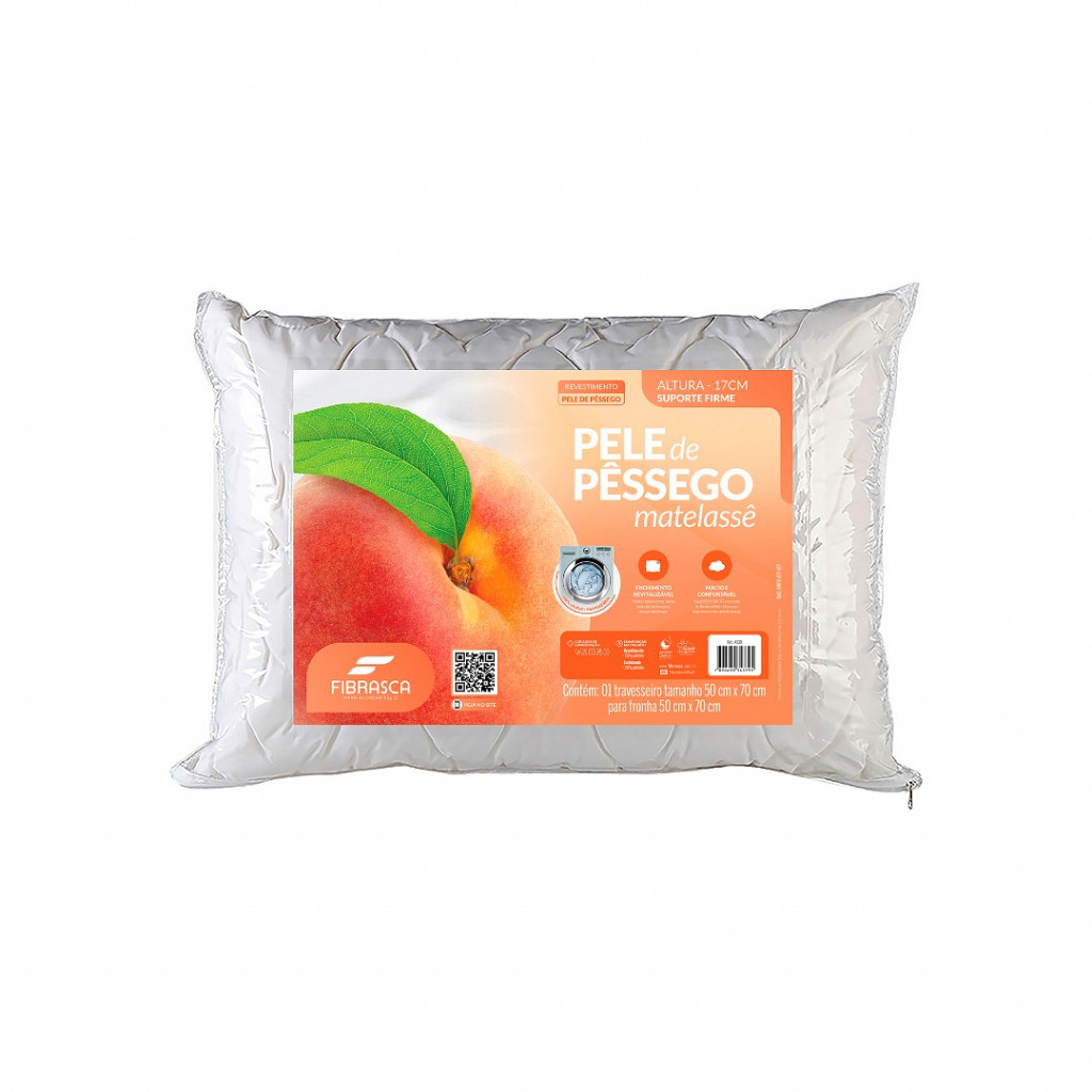 TRAVESSEIRO PELE DE PESSEGO MATELASSE 50X70