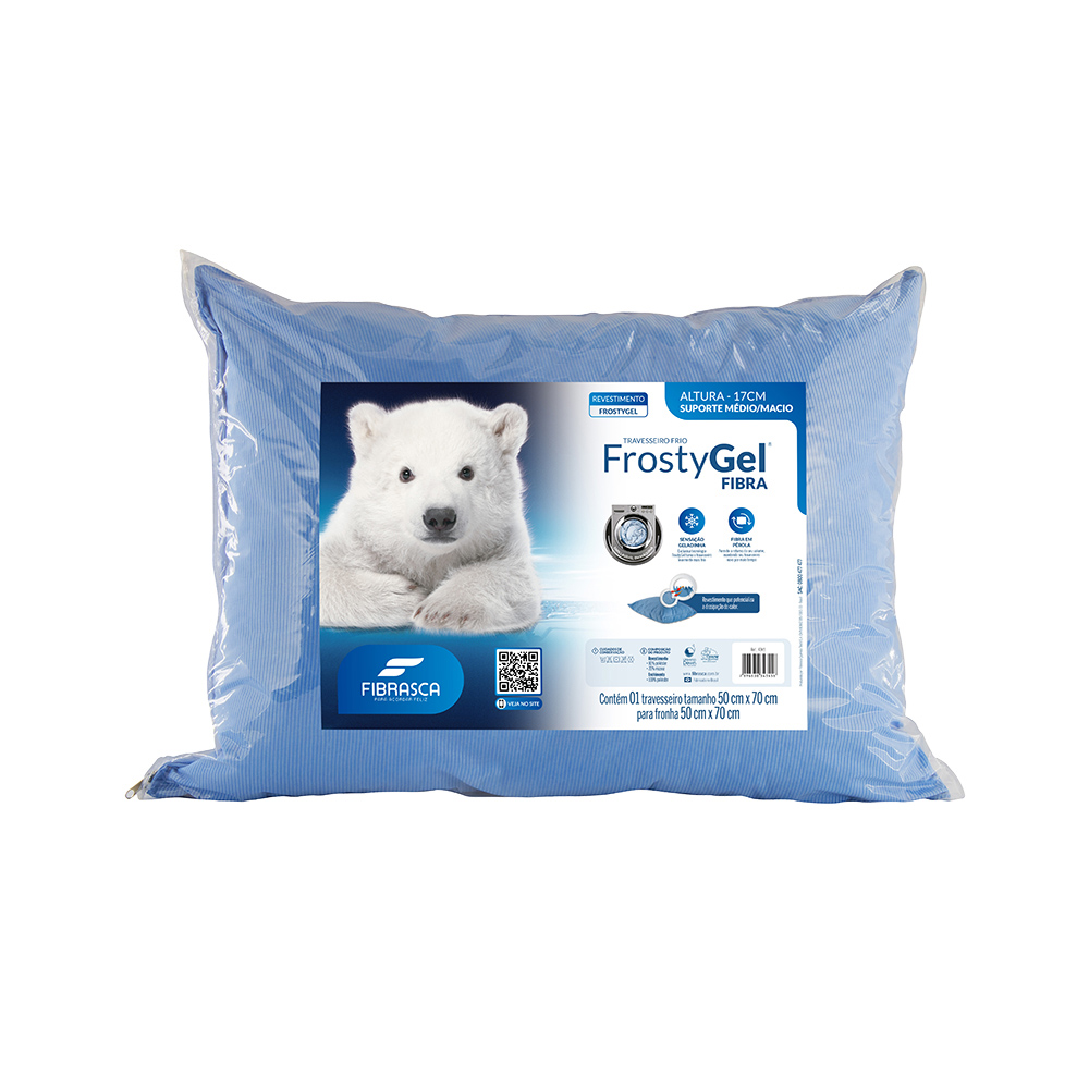 TRAVESSEIRO FROSTYGEL FIBRA 50X70