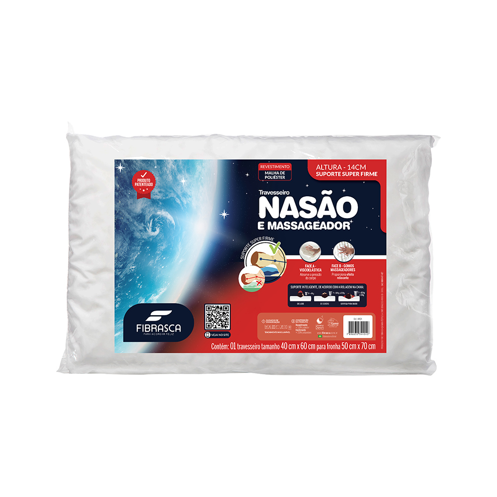 TRAVESSEIRO NASÃO E MASSAGEADOR 40X60X14