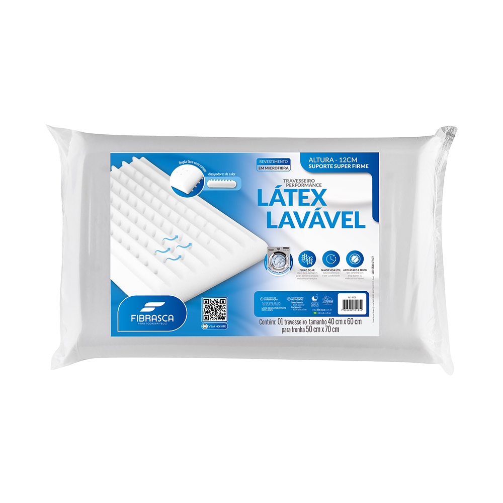 TRAVESSEIRO LÁTEX LAVÁVEL 60X40