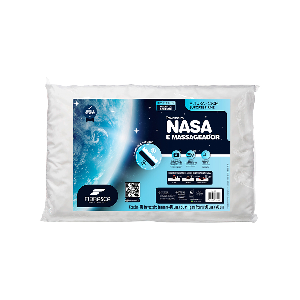 TRAVESSEIRO NASA E MASSAGEADOR 40X60X11