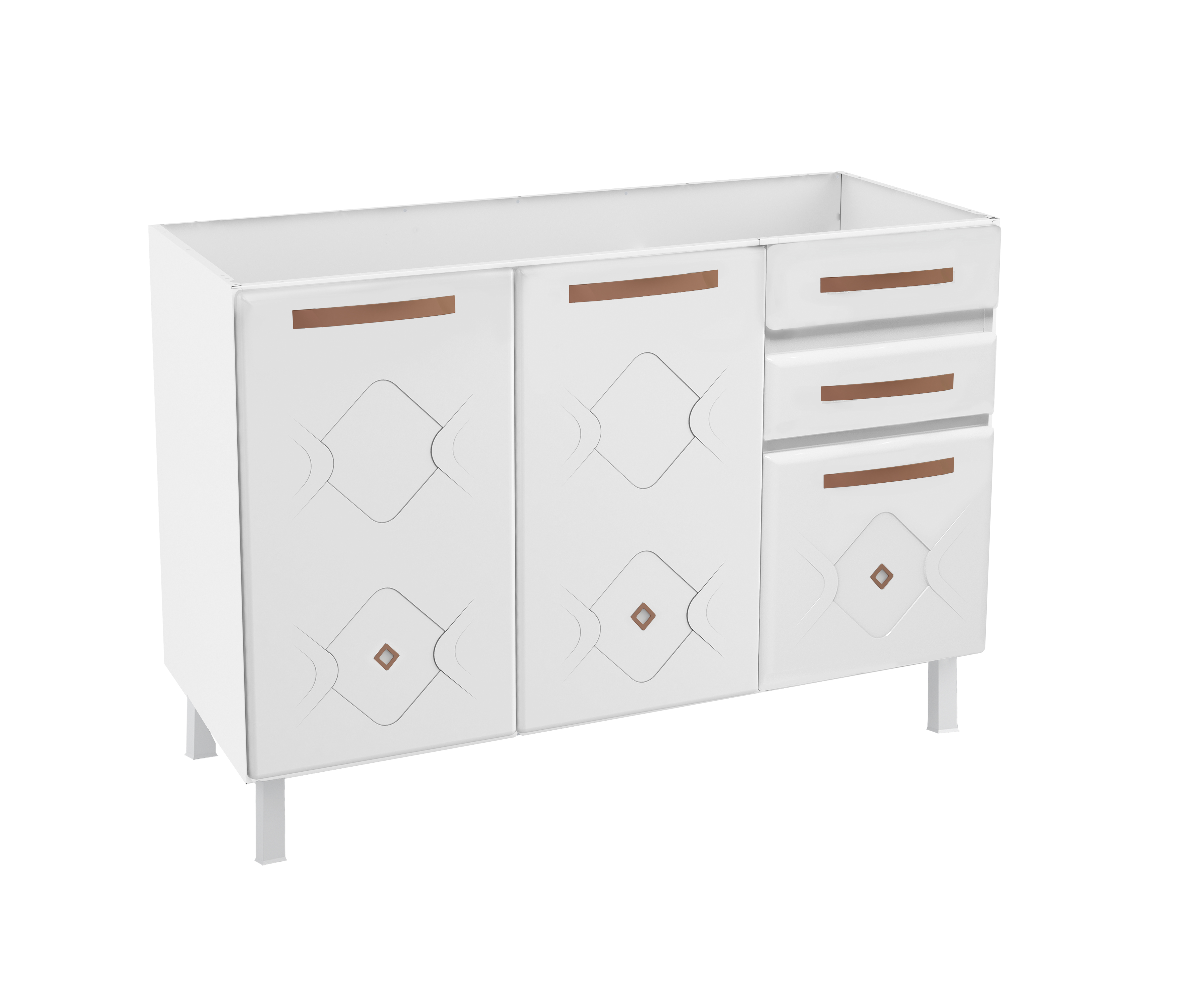 BALCAO TRIPLO 2GV S/TAM MIRAGE NEW BRANCO