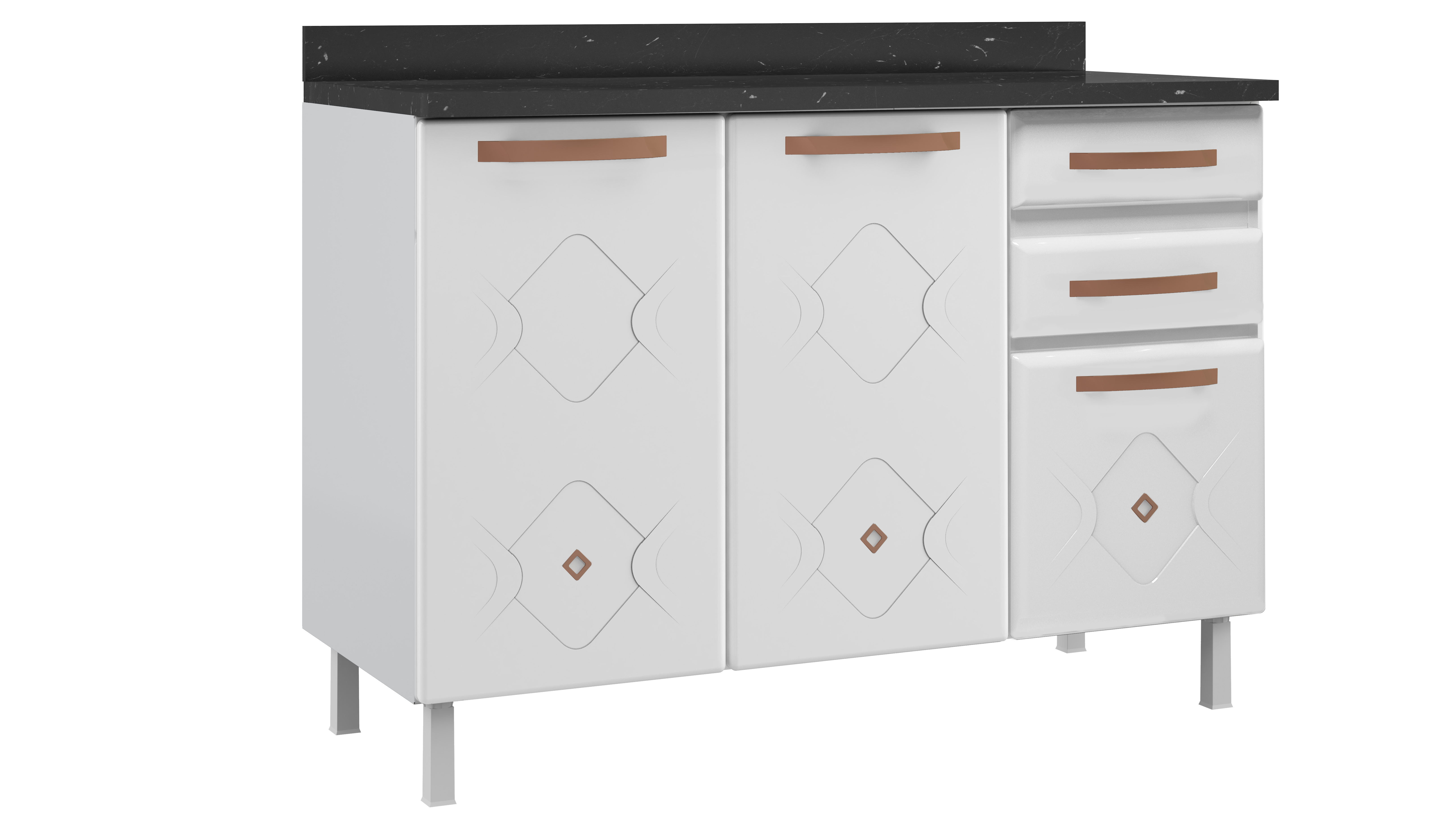 BALCAO TRIPLO 2GV C/TAM MIRAGE NEW BRANCO