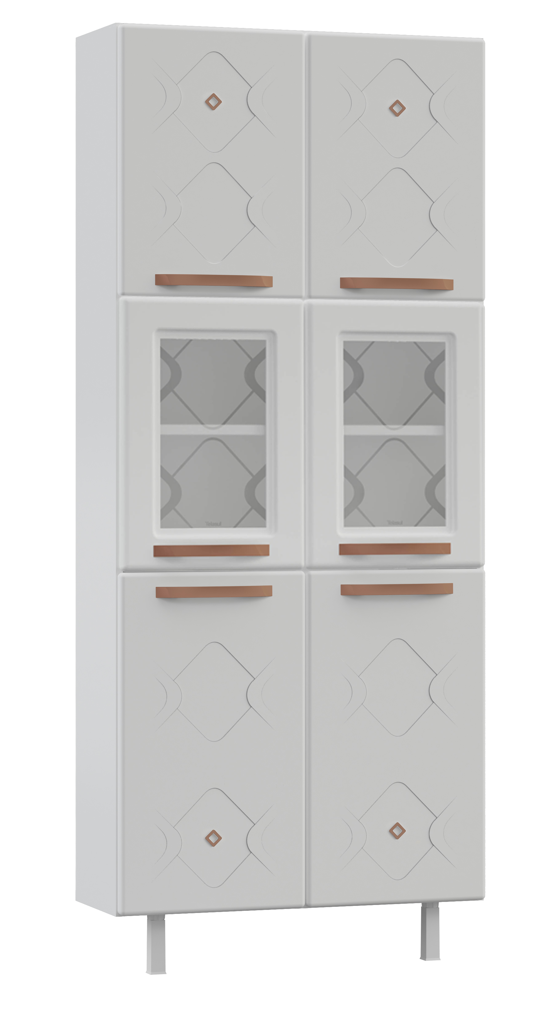 PANELEIRO DUPLO 2P C/V MIRAGE NEW BRANCO
