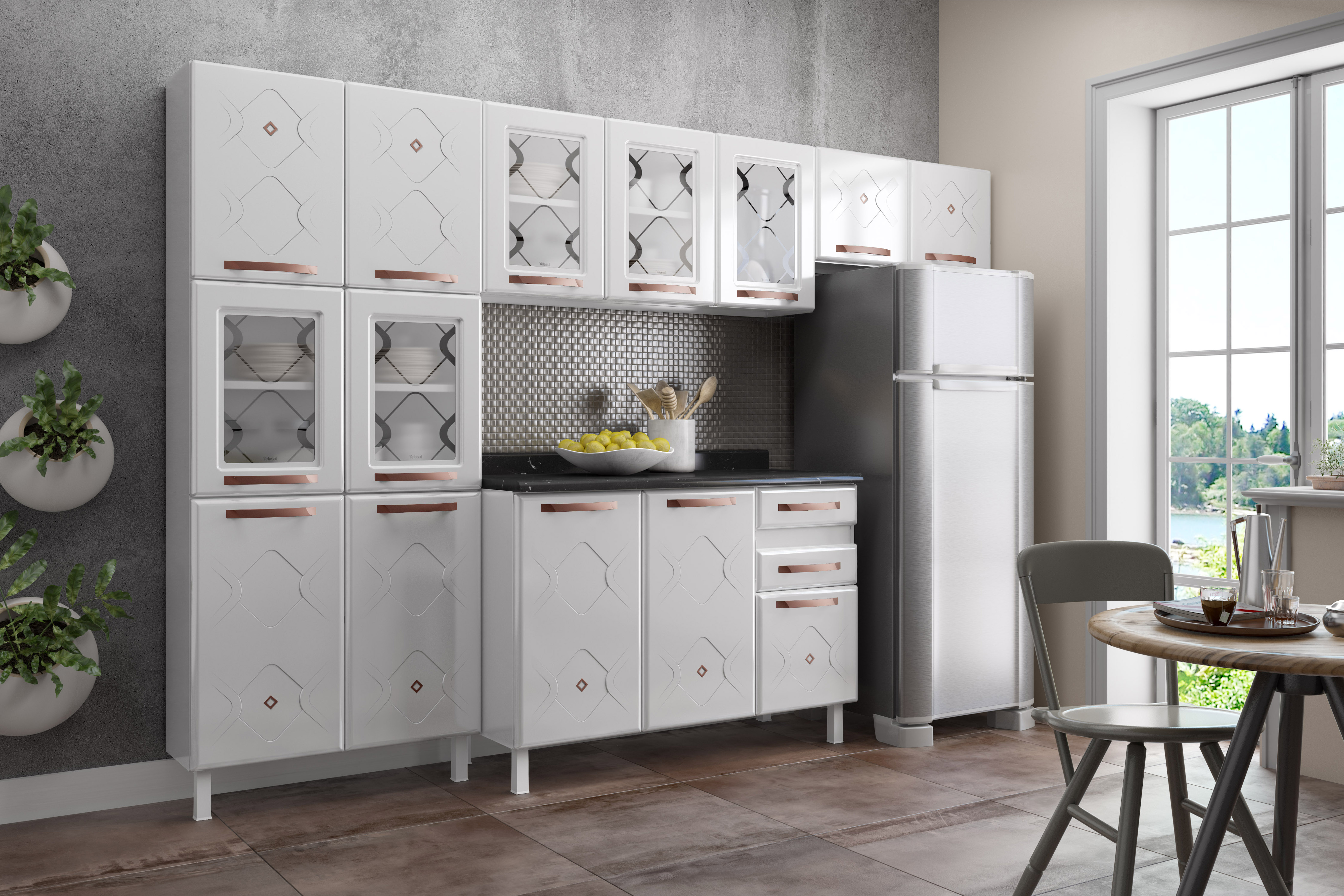 COZINHA COMPACTA 61 MIRAGE NEW BRANCA - 5 VID