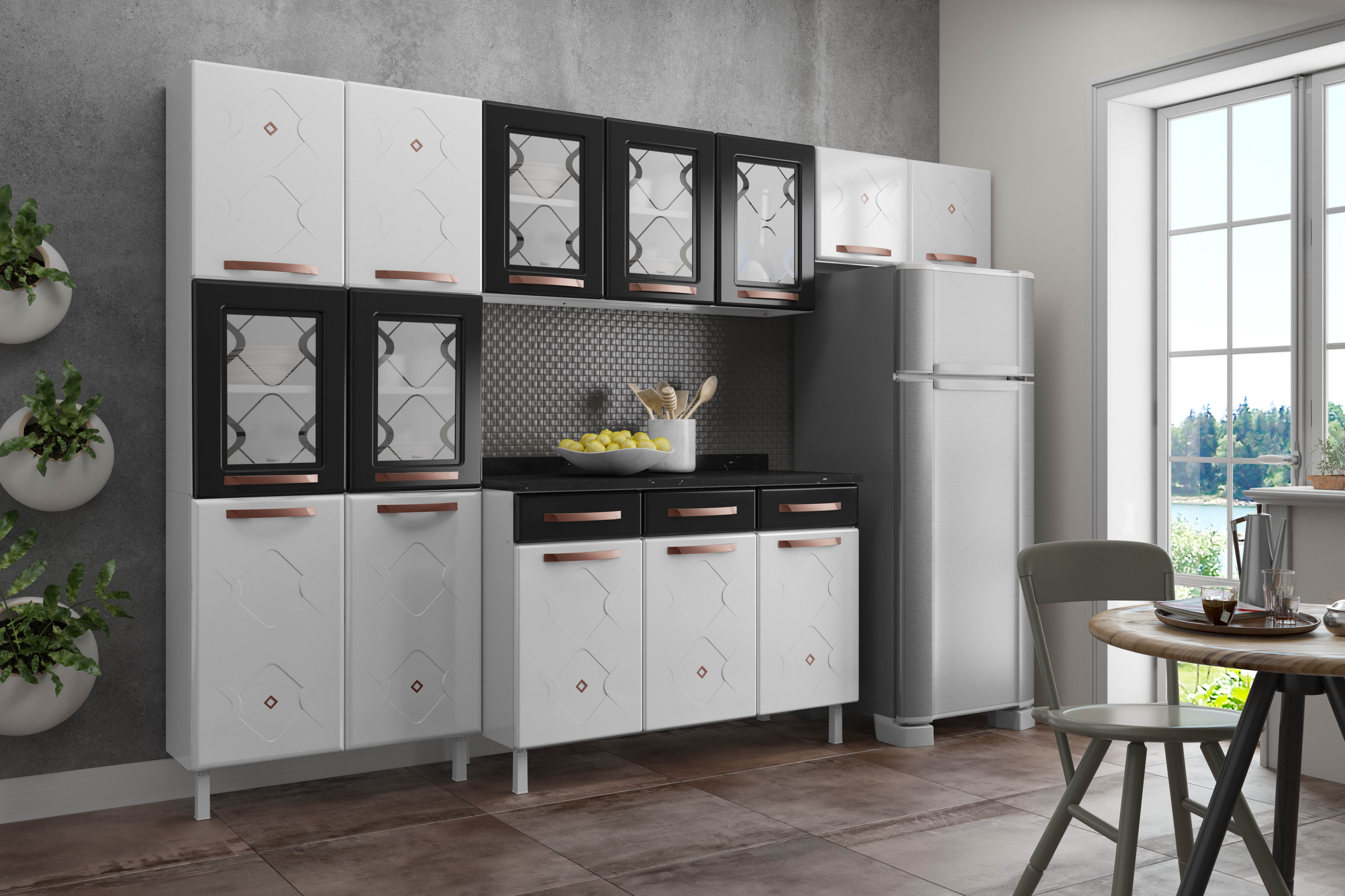 COZINHA COMPACTA 61 MIRAGE NEW PRETA - 5 VID