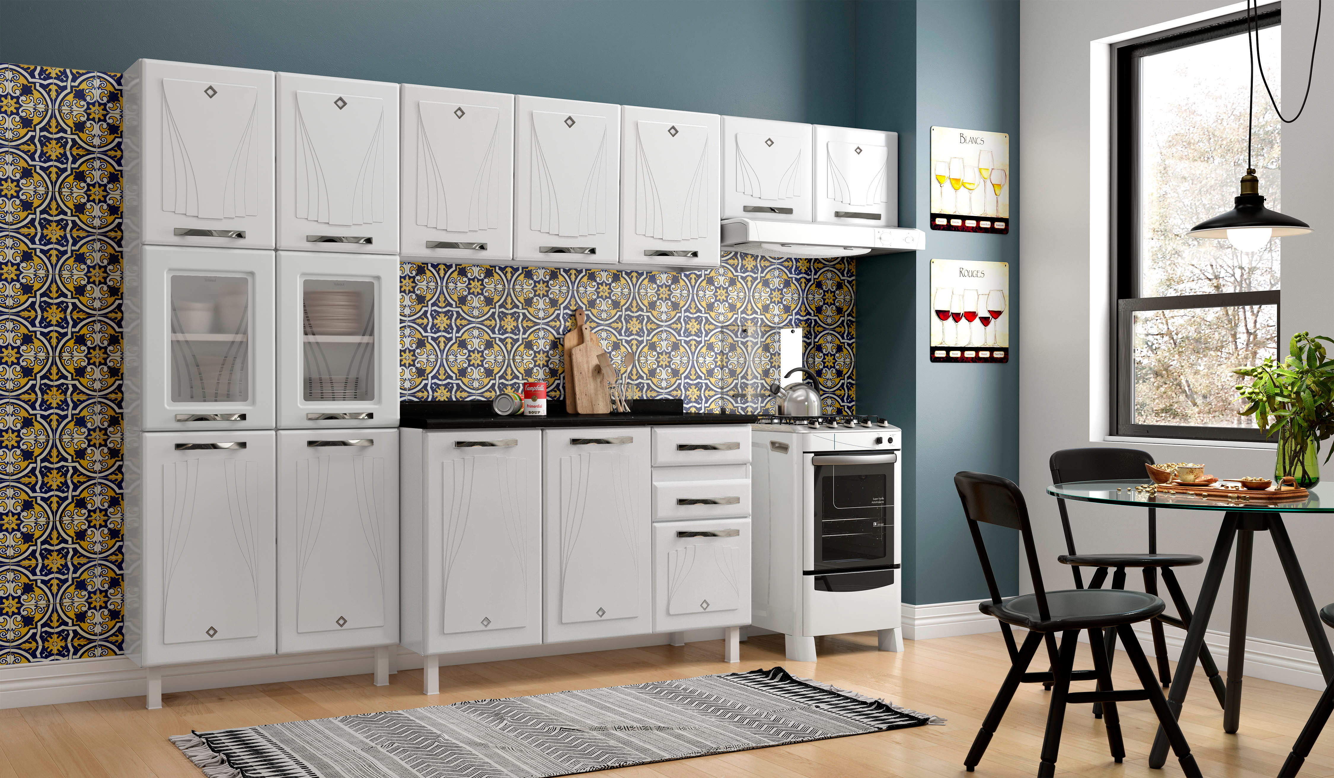 COZINHA COMPACTA 59 STAR NEW BRANCA - 2 VID