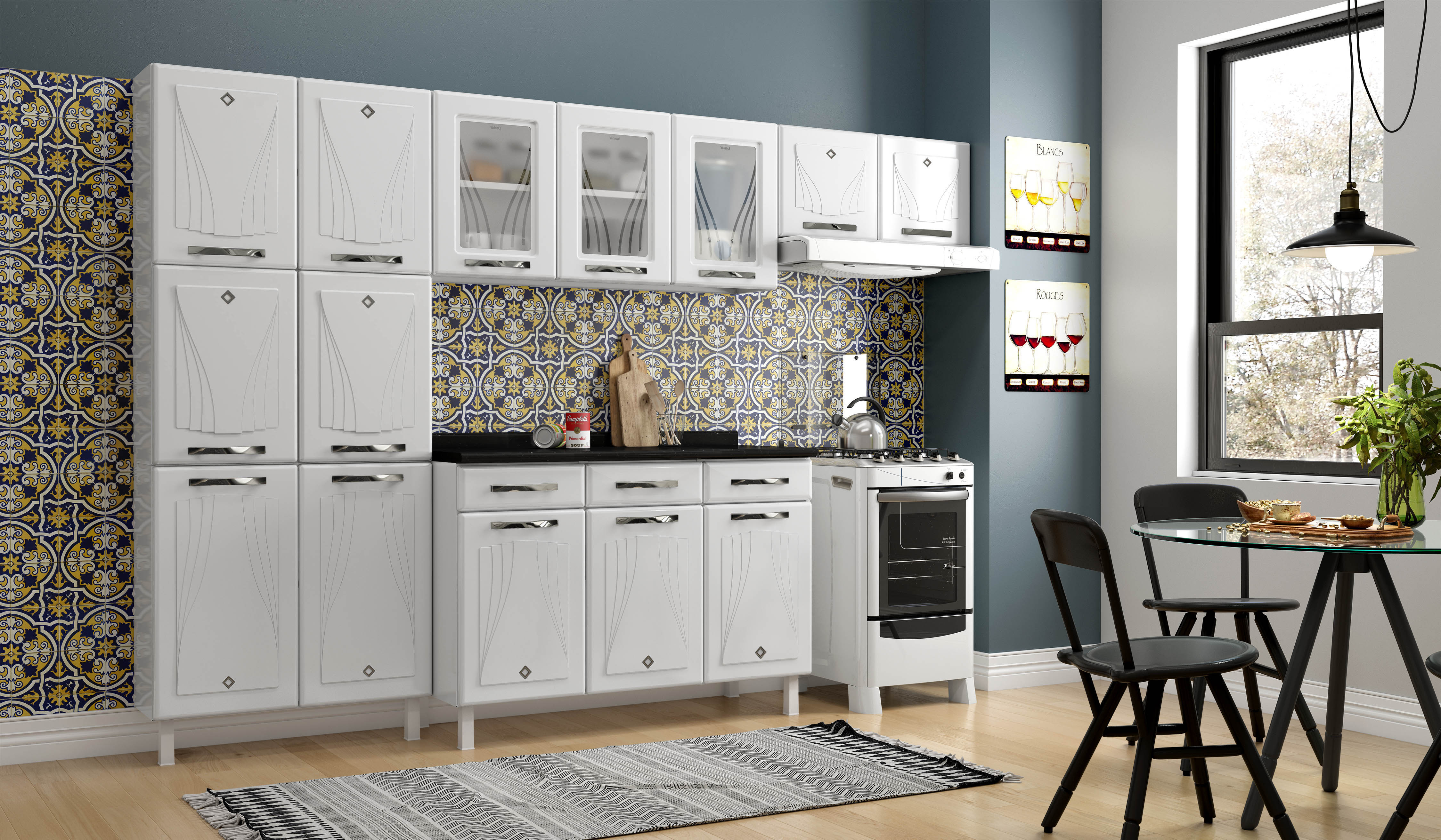 COZINHA COMPACTA 60 STAR NEW BRANCO - 3 VID