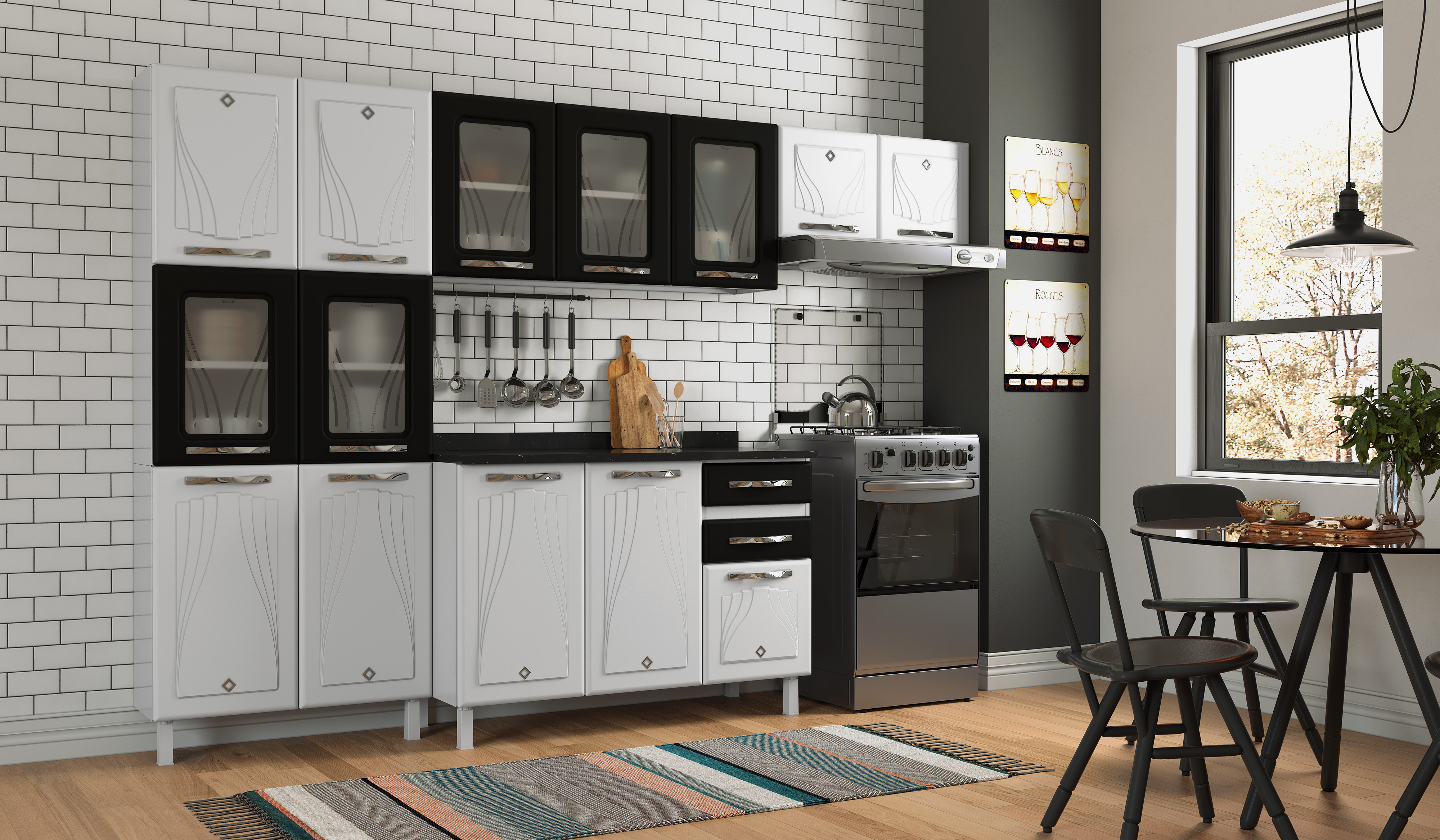 COZINHA COMPACTA 61 STAR NEW PRETA - 5 VID