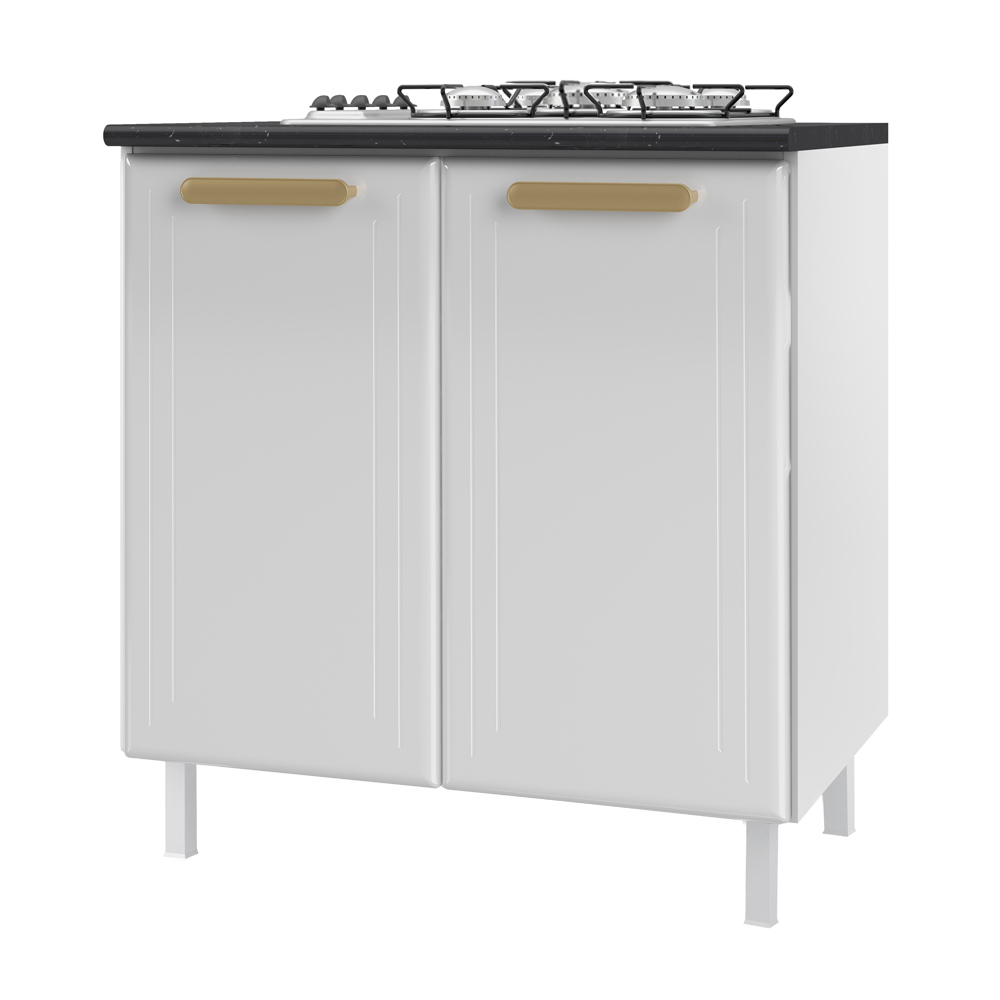 BALCAO DUPLO C/TAM P/COOKTOP 5 BOCAS AGATA BRANCO