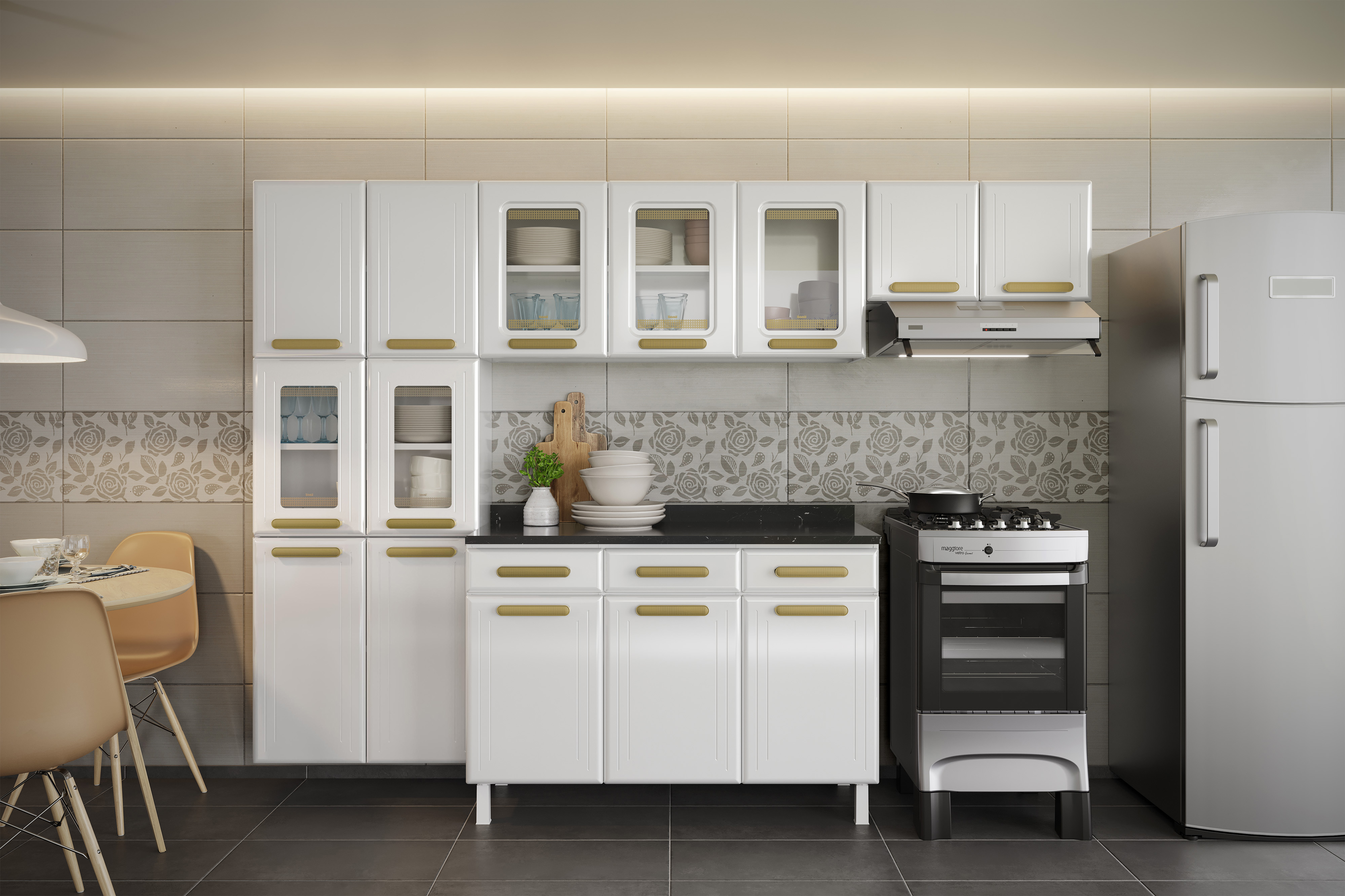 COZINHA COMPACTA 61 AGATA BRANCO - 5 VID