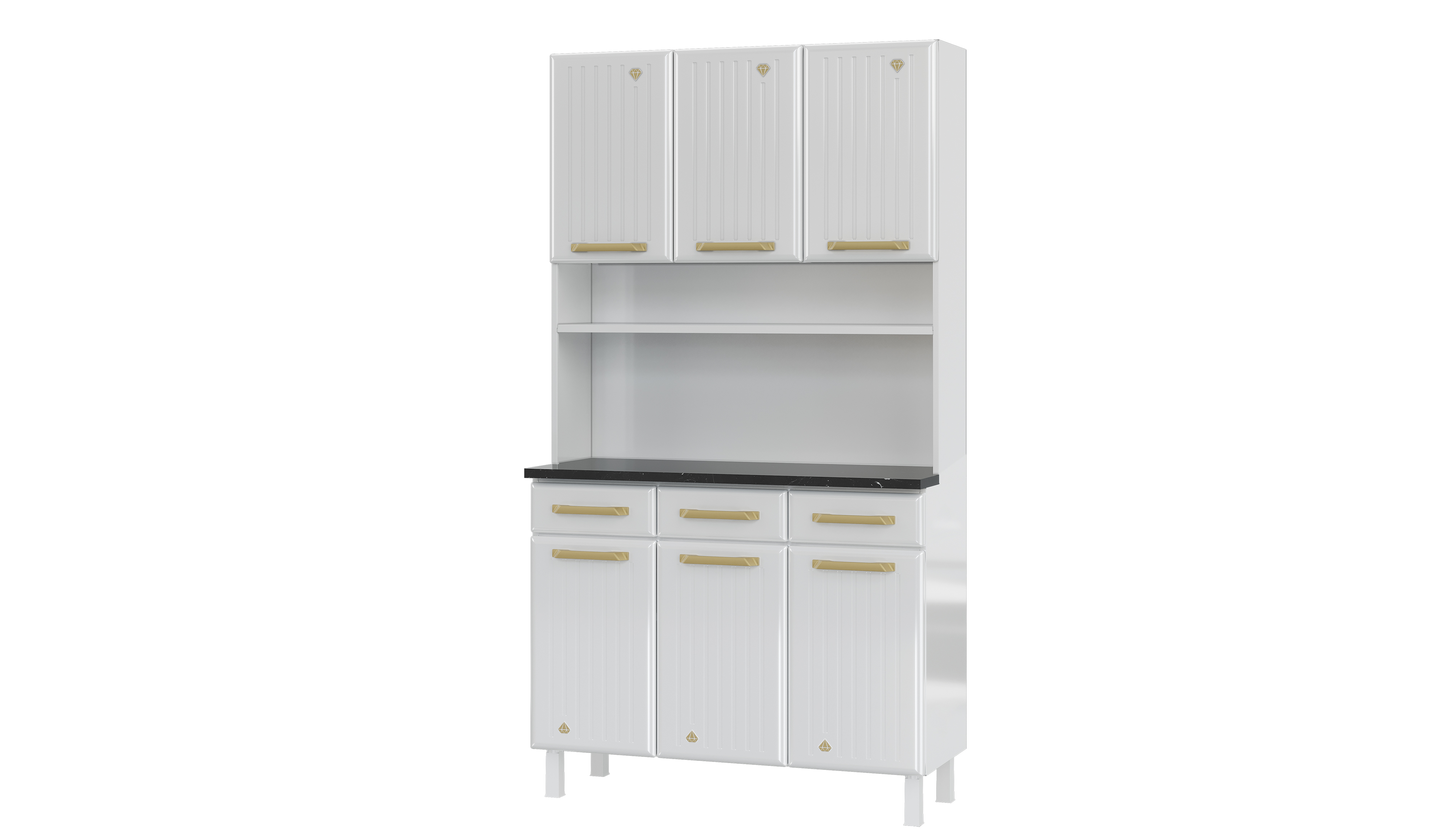 KIT TRIPLO C/TAM 3GV DIAMANTE NEW BRANCO