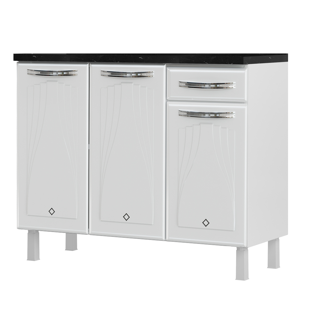 BALCAO CRISTAL TRIPLO 1GV C/TAM 15MM SMART BRANCO