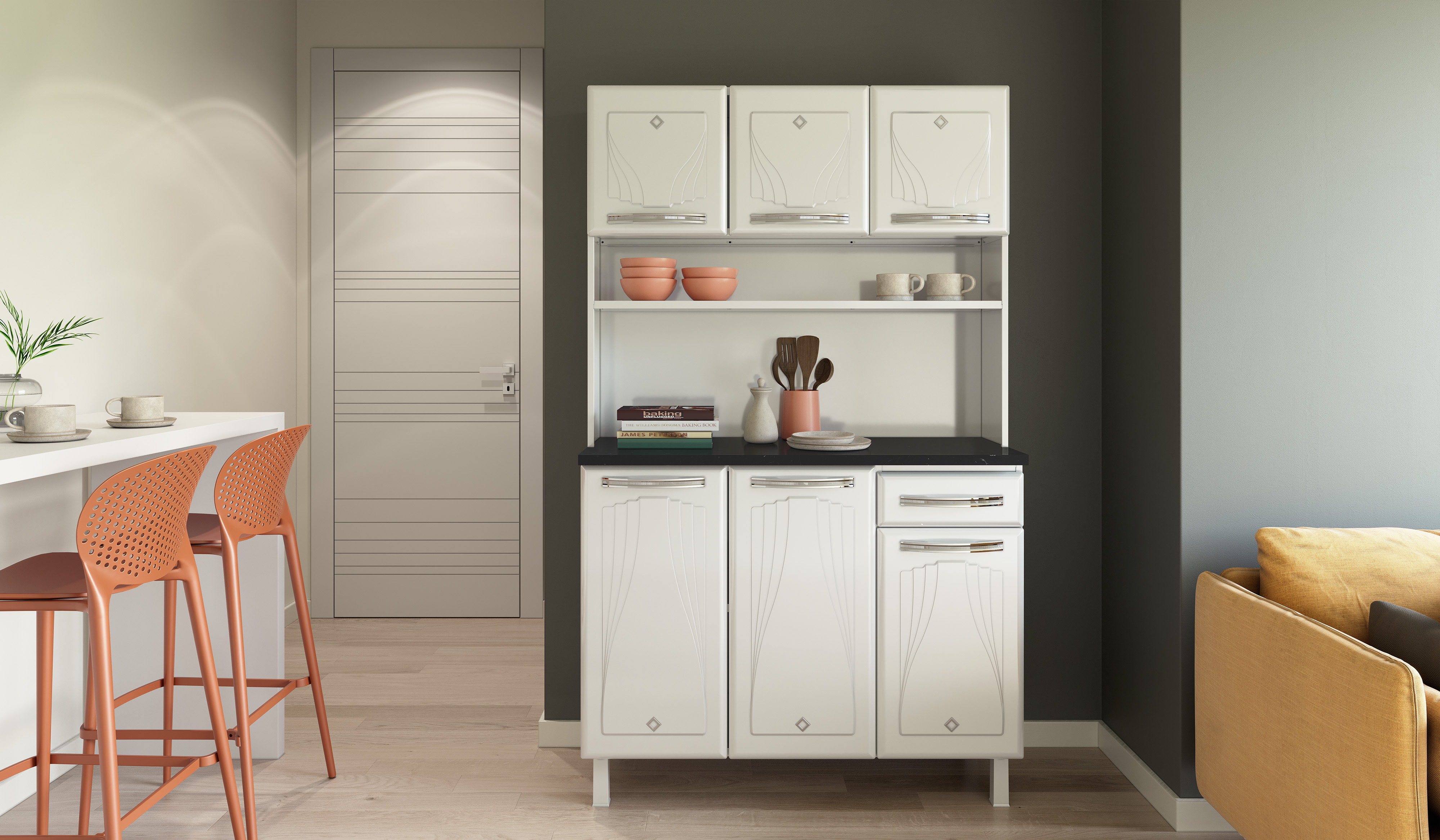 KIT CRISTAL TRIPLO C/TAM 1GV 3P BAIXA SMART BRANCO