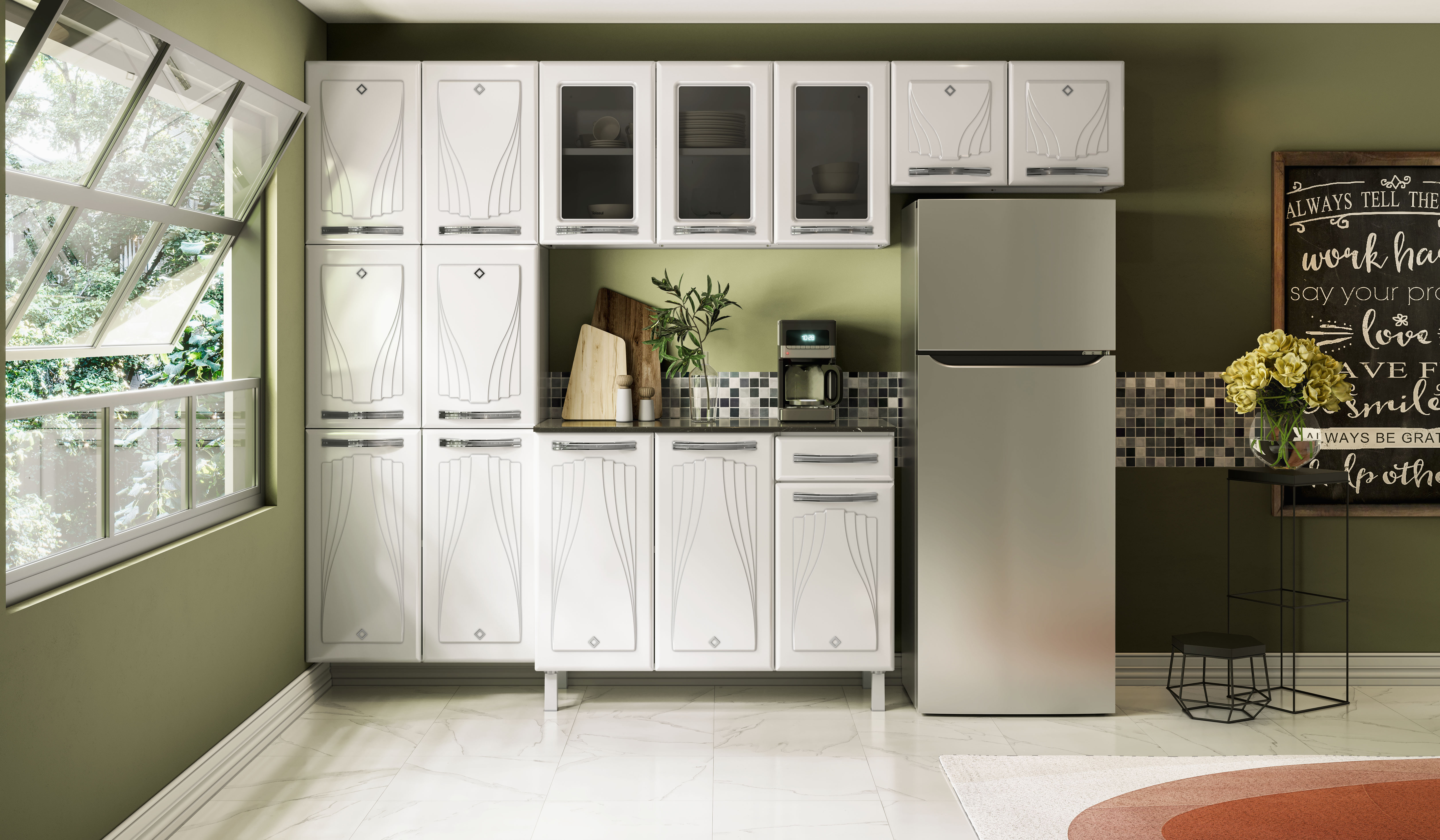 COZINHA CRISTAL COMPACTA 28 BRANCO