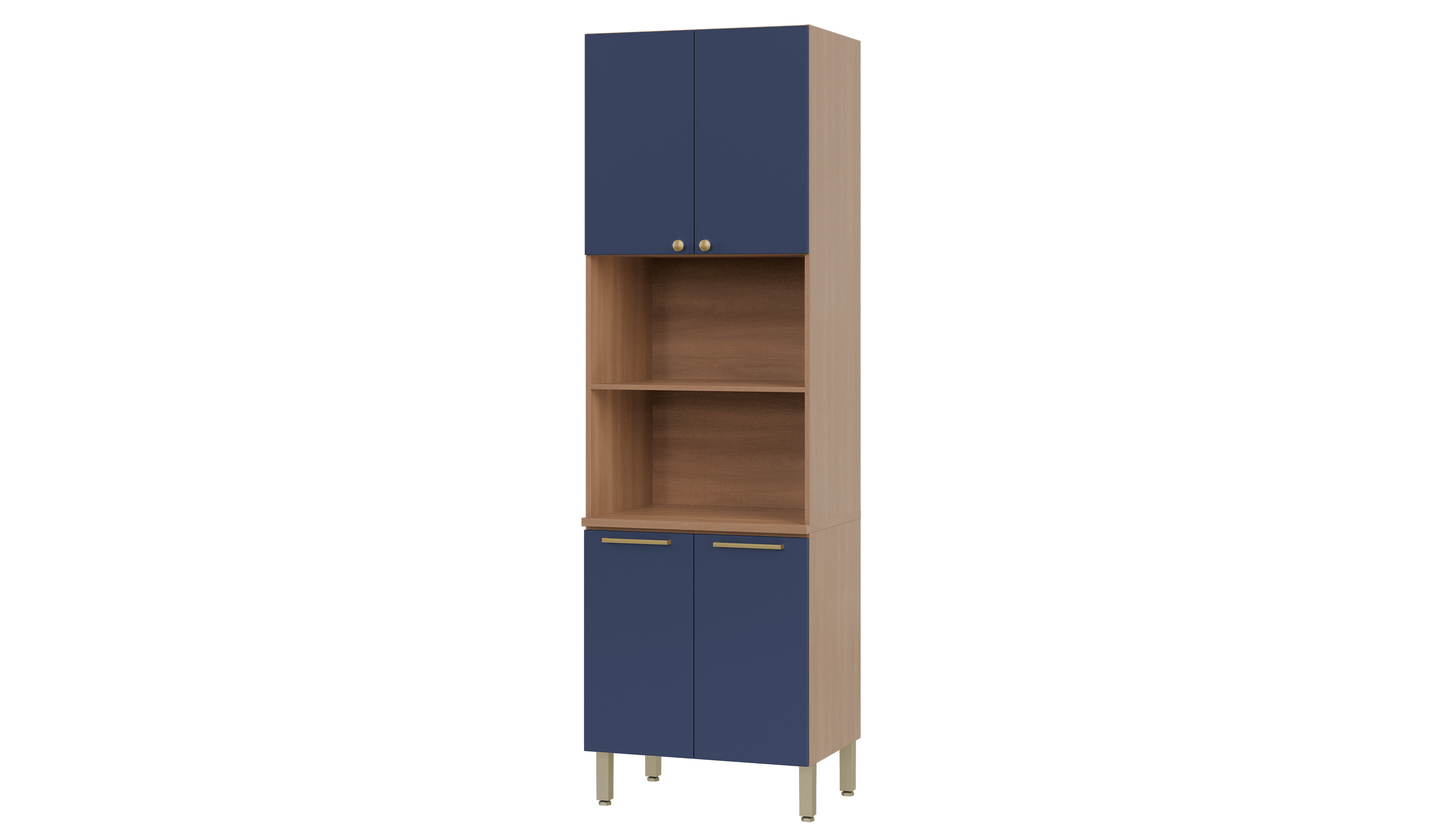PANELEIRO SALVIA 700MM P/MICRO E FORNO 4PT FREIJO/AZUL
