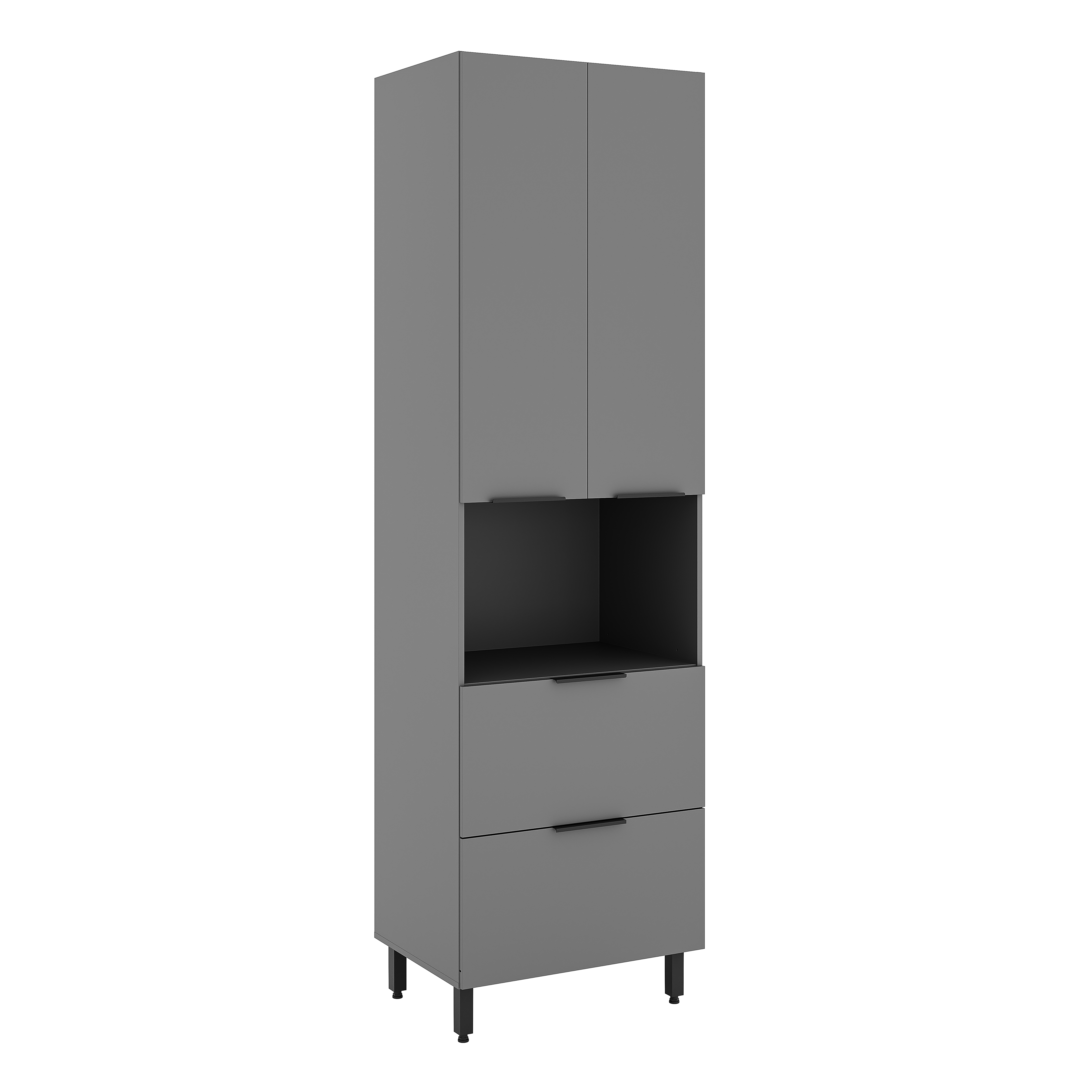 PANELEIRO LUMINA 700MM P/MICRO 2PT 1PT BAS 1GV CINZA/CINZA