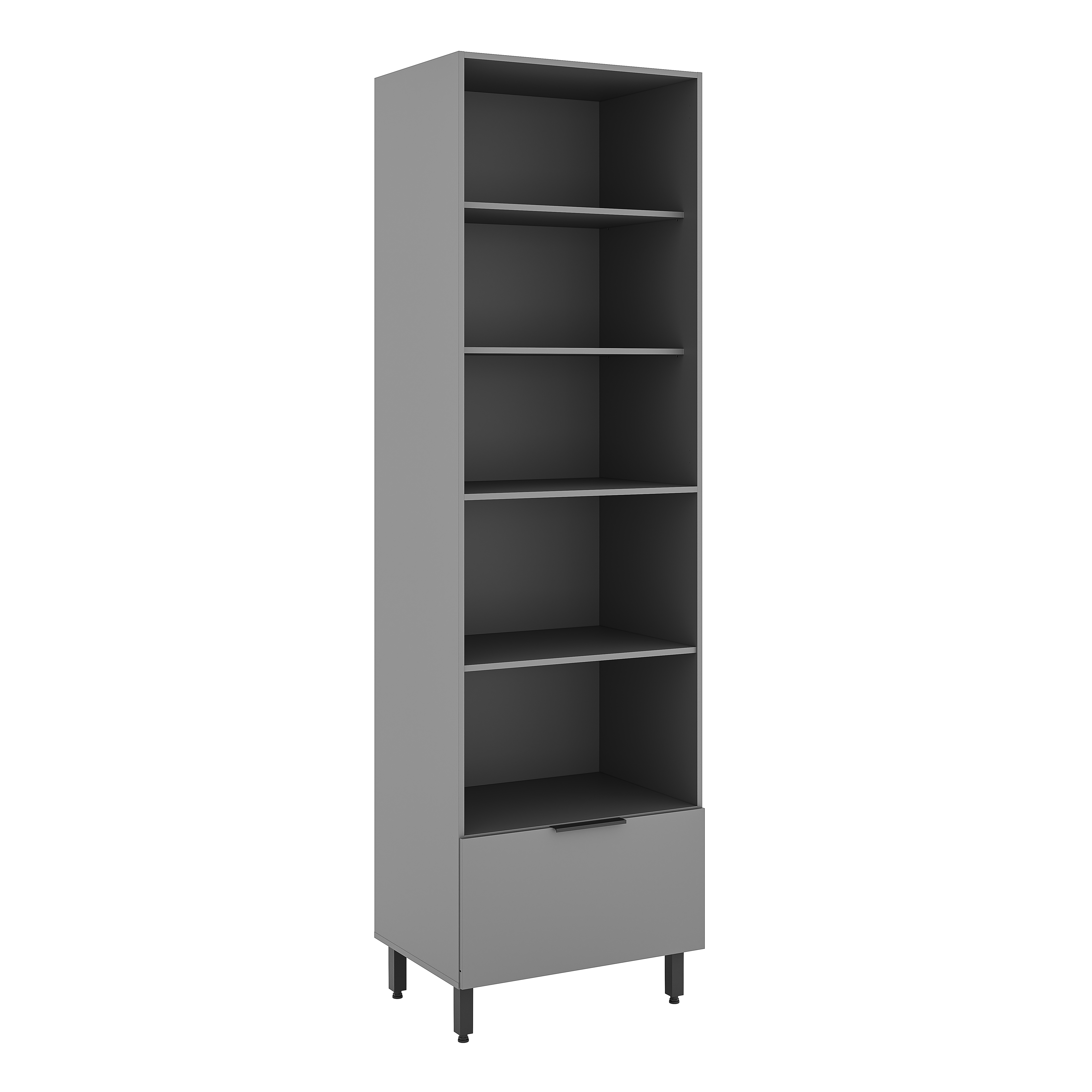 PANELEIRO LUMINA 700MM P/MICRO E FORNO 2PT C/V 1GV CINZA/CINZA